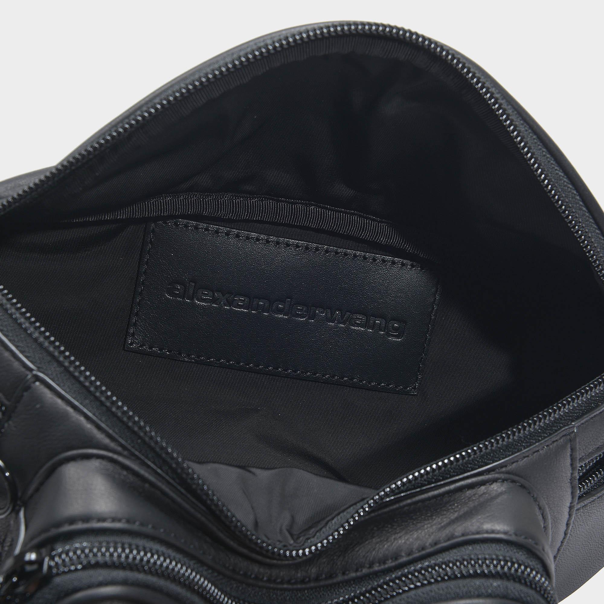 Alexander Wang Attica Soft Fanny Pack In Black Matte Sport Leather
