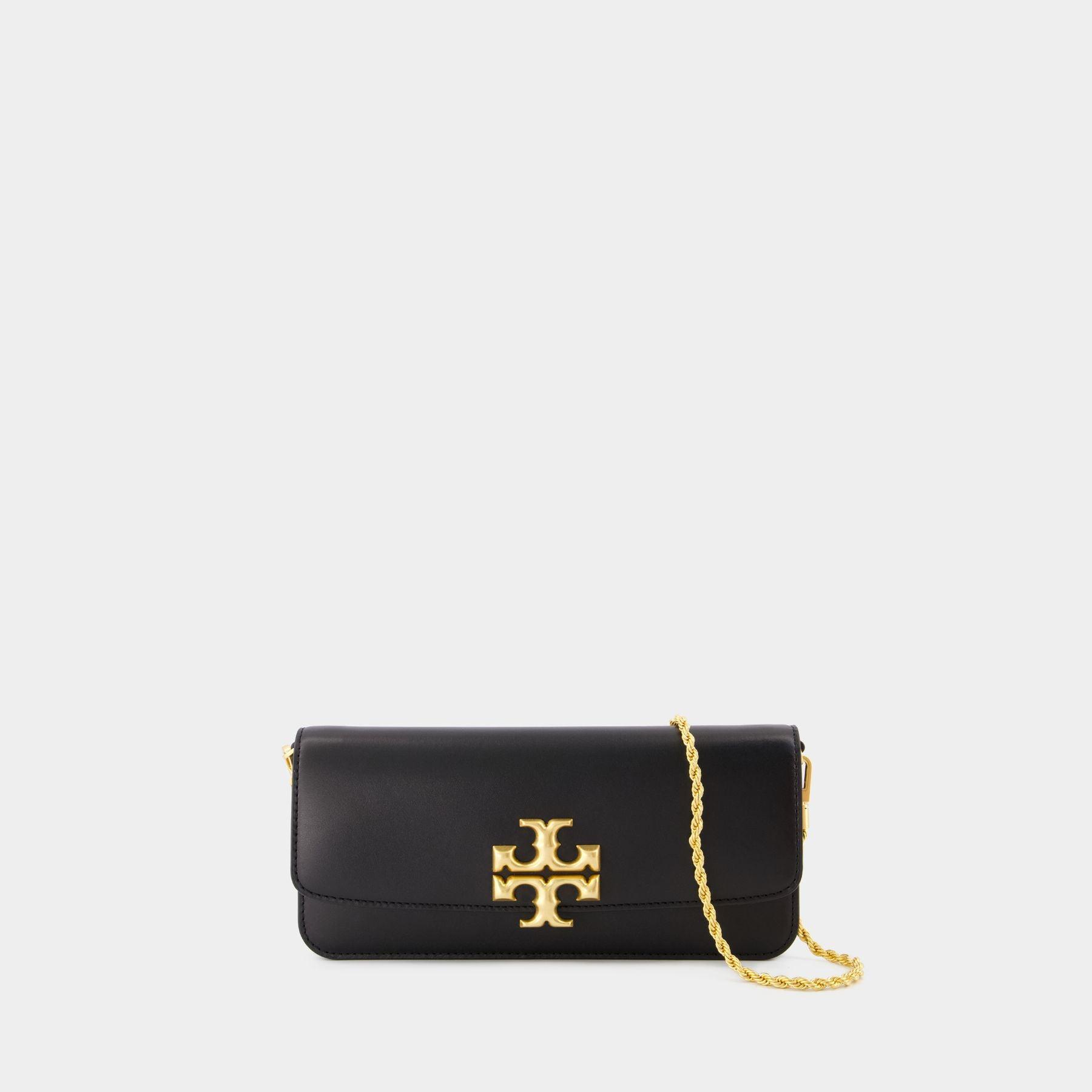 Tory Burch Eleanor Clutch Leather Black Lyst