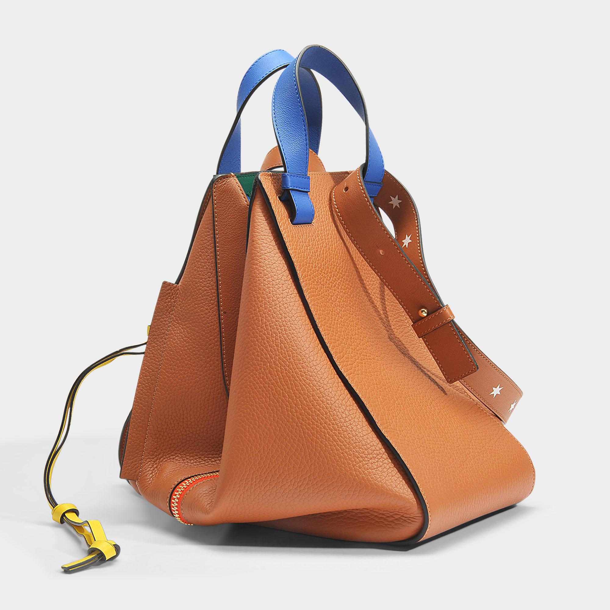 Loewe Leather Hammock Stars Bag In Tan Grained Calfskin Lyst