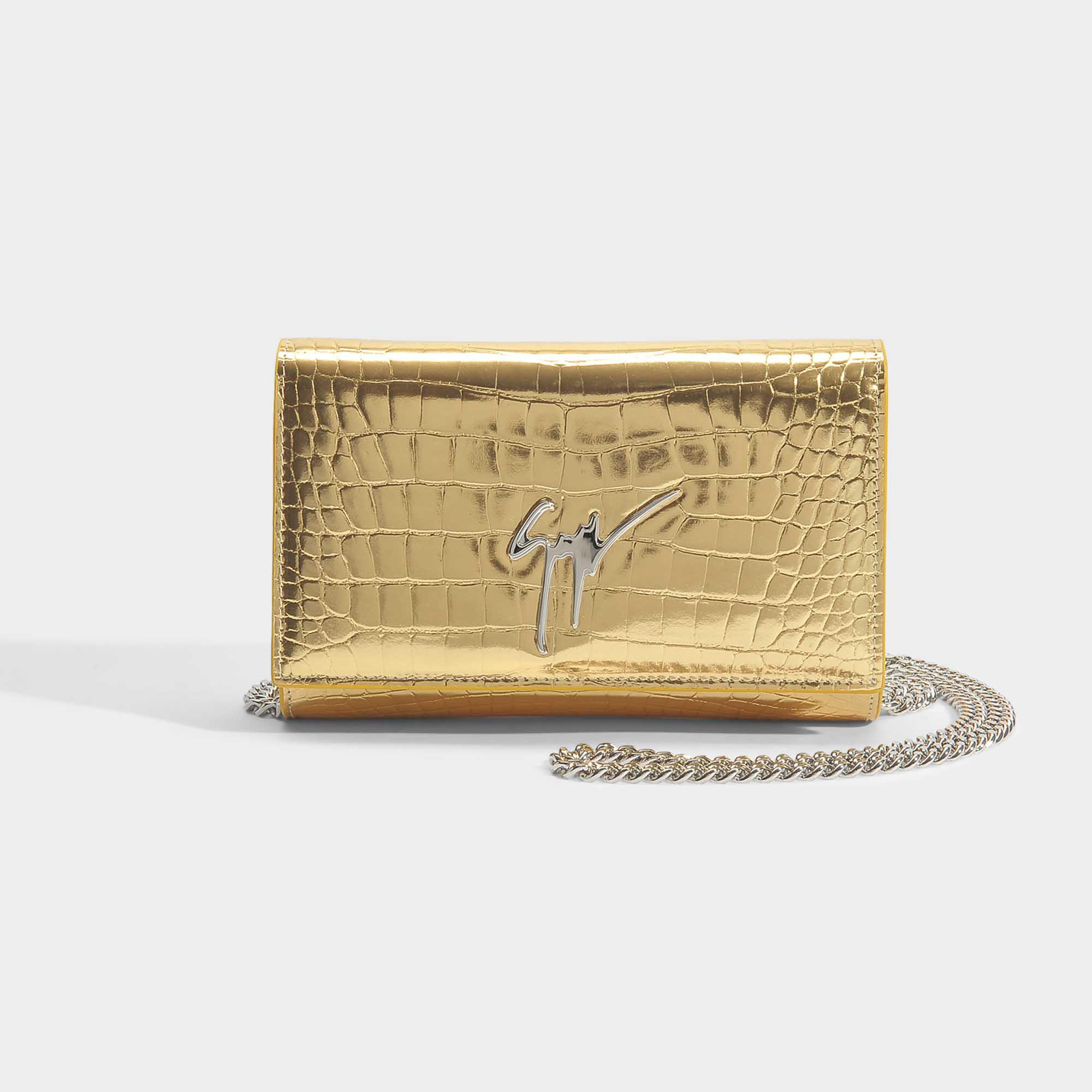 mængde af salg hans controller Giuseppe Zanotti Elettra Small Bag in Gold (Metallic) - Lyst