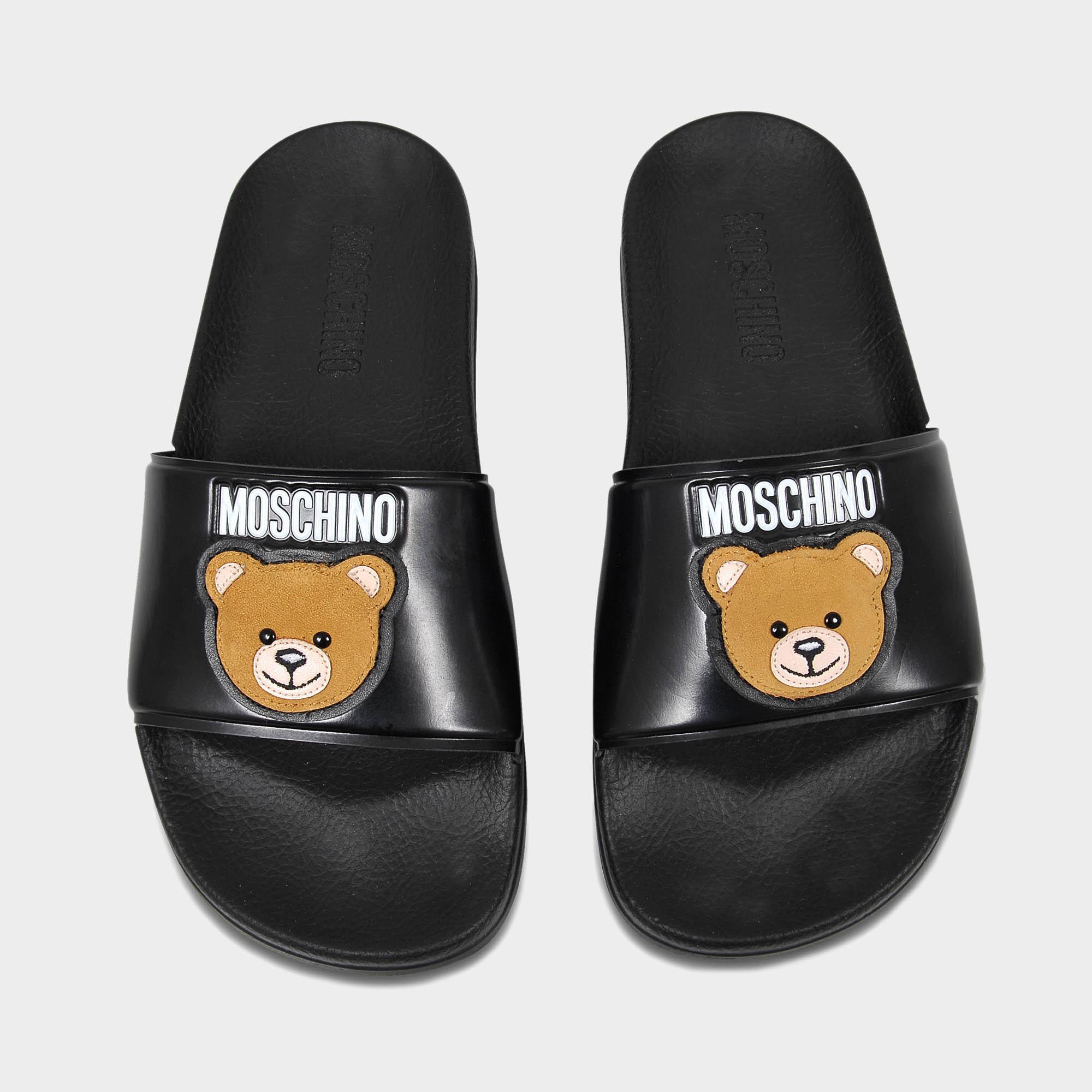 moschino teddy bear slides