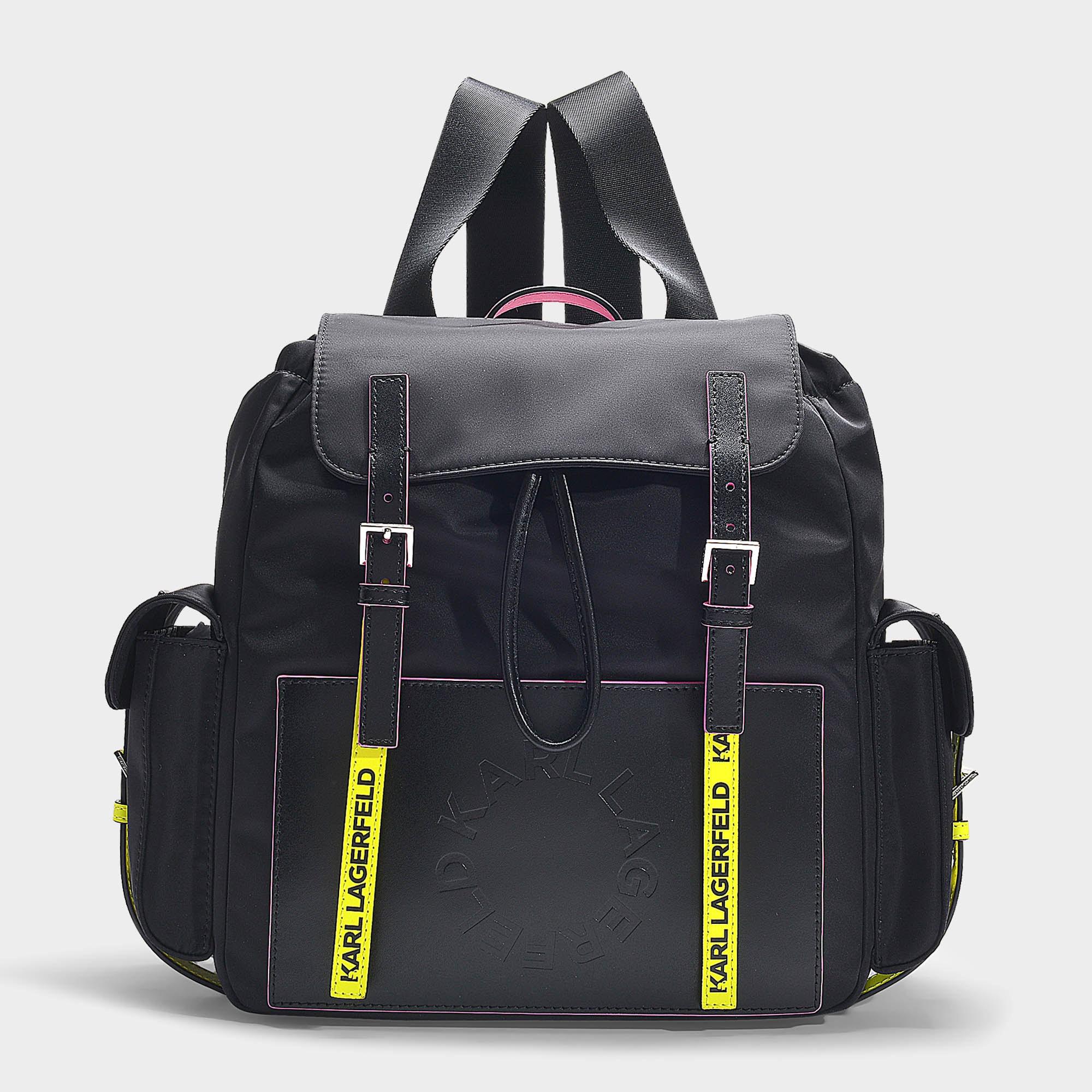 Karl Lagerfeld Synthetic K/neon Backpack In Black Nylon - Lyst