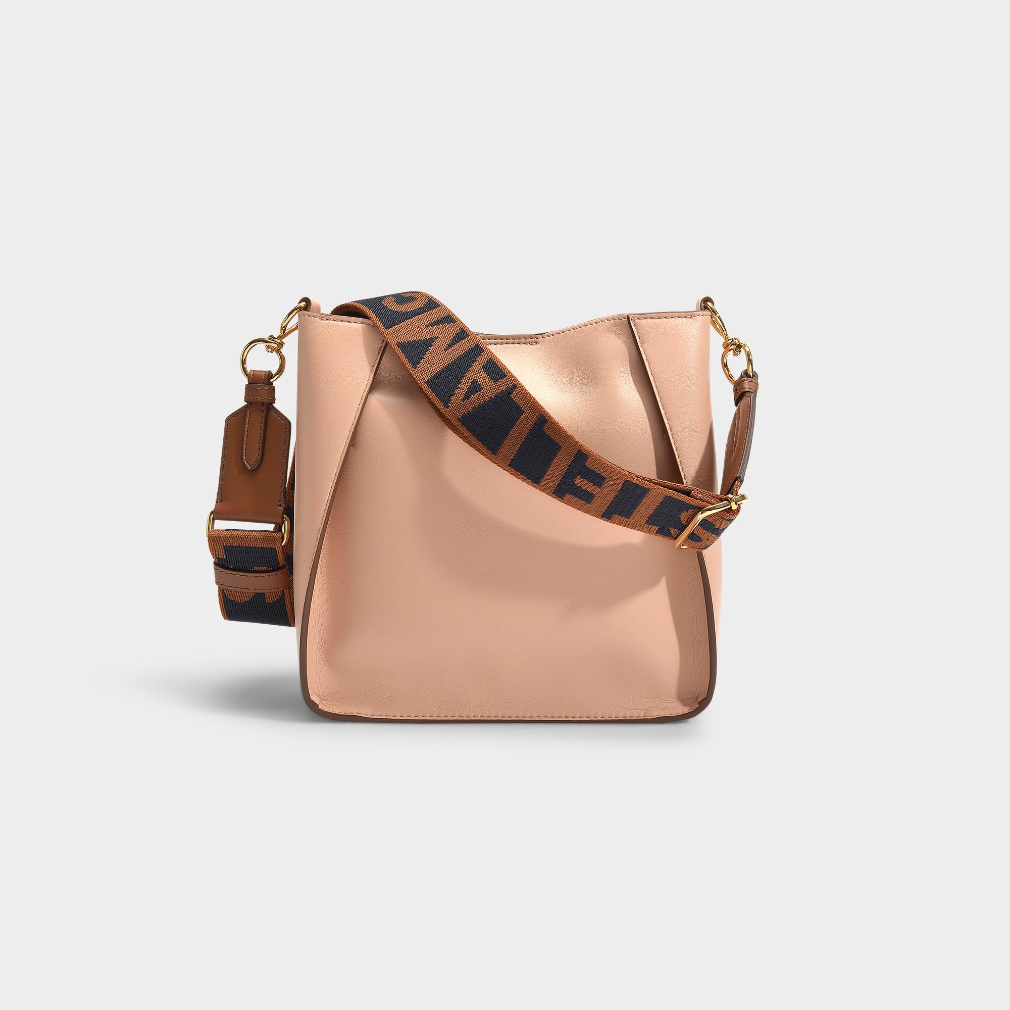 Stella McCartney Synthetic Stella Logo Mini Crossbody Bag In Powder Eco Soft Alter Nappa in