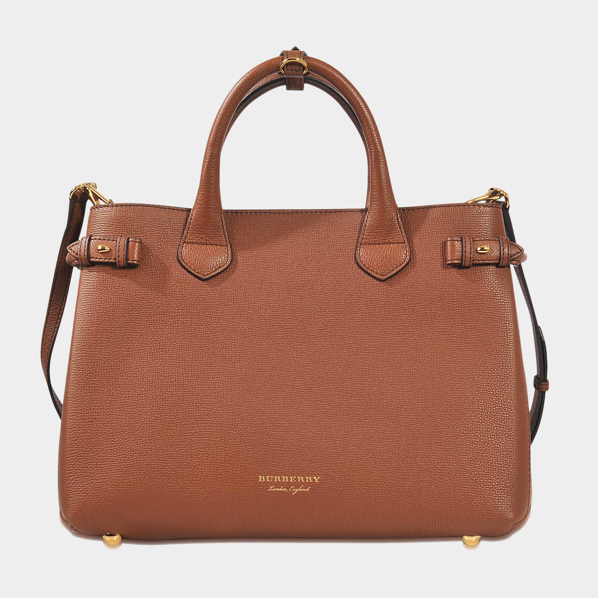 Burberry Leather Medium Banner Bag in Brown - Lyst