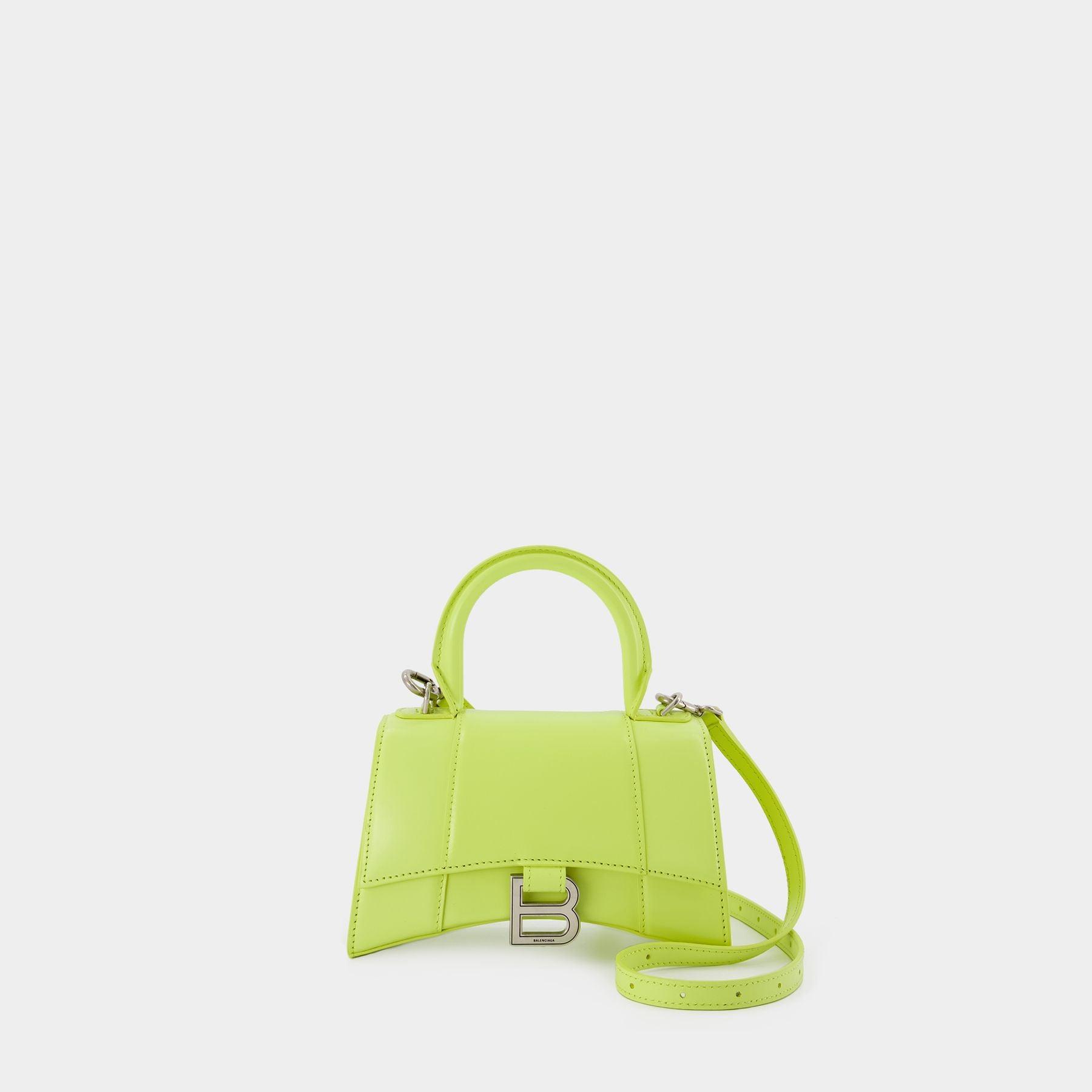 Balenciaga Hourglass Xs Bag - - Lime - Leather in Yellow | Lyst