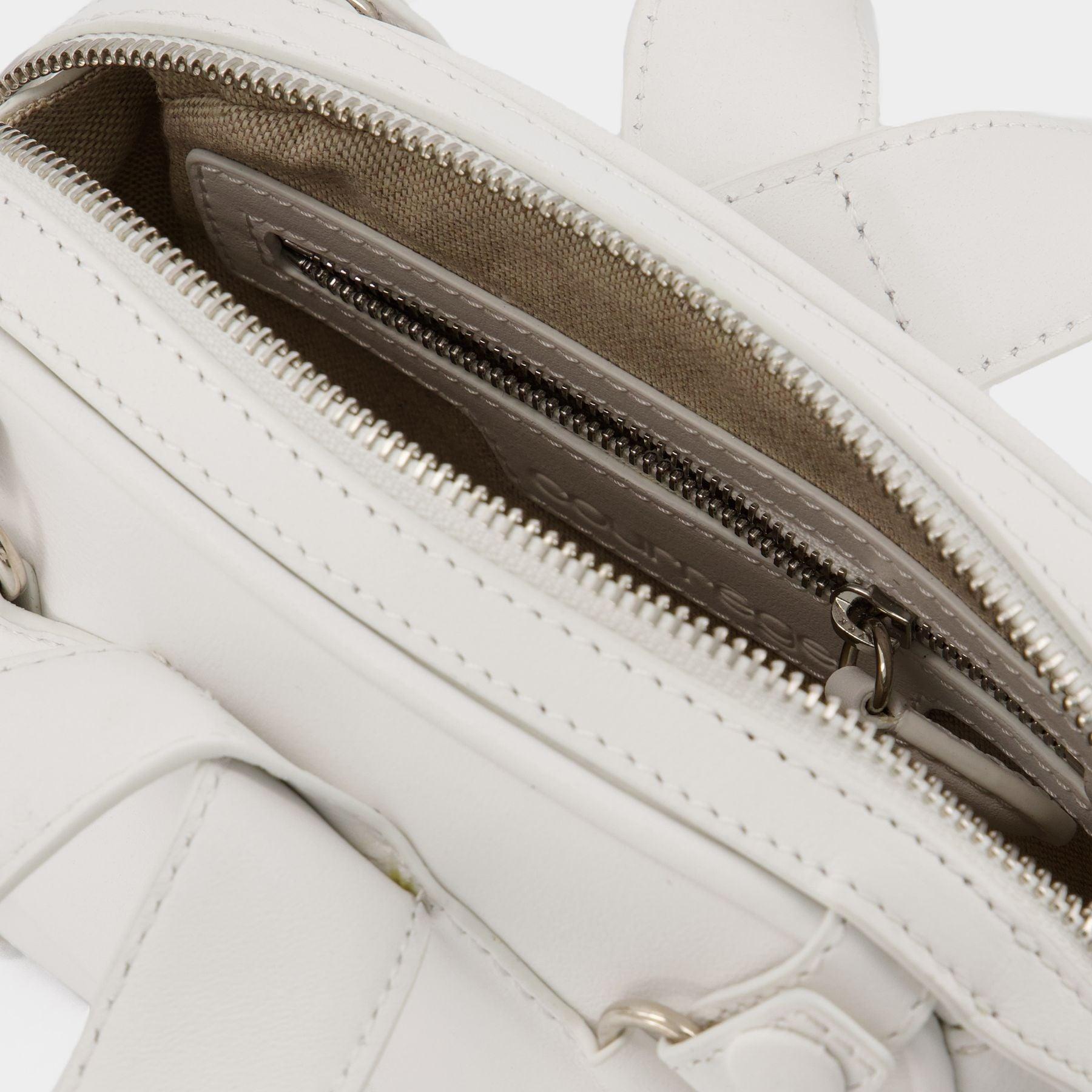 COURREGES Leather Loop Bag - White