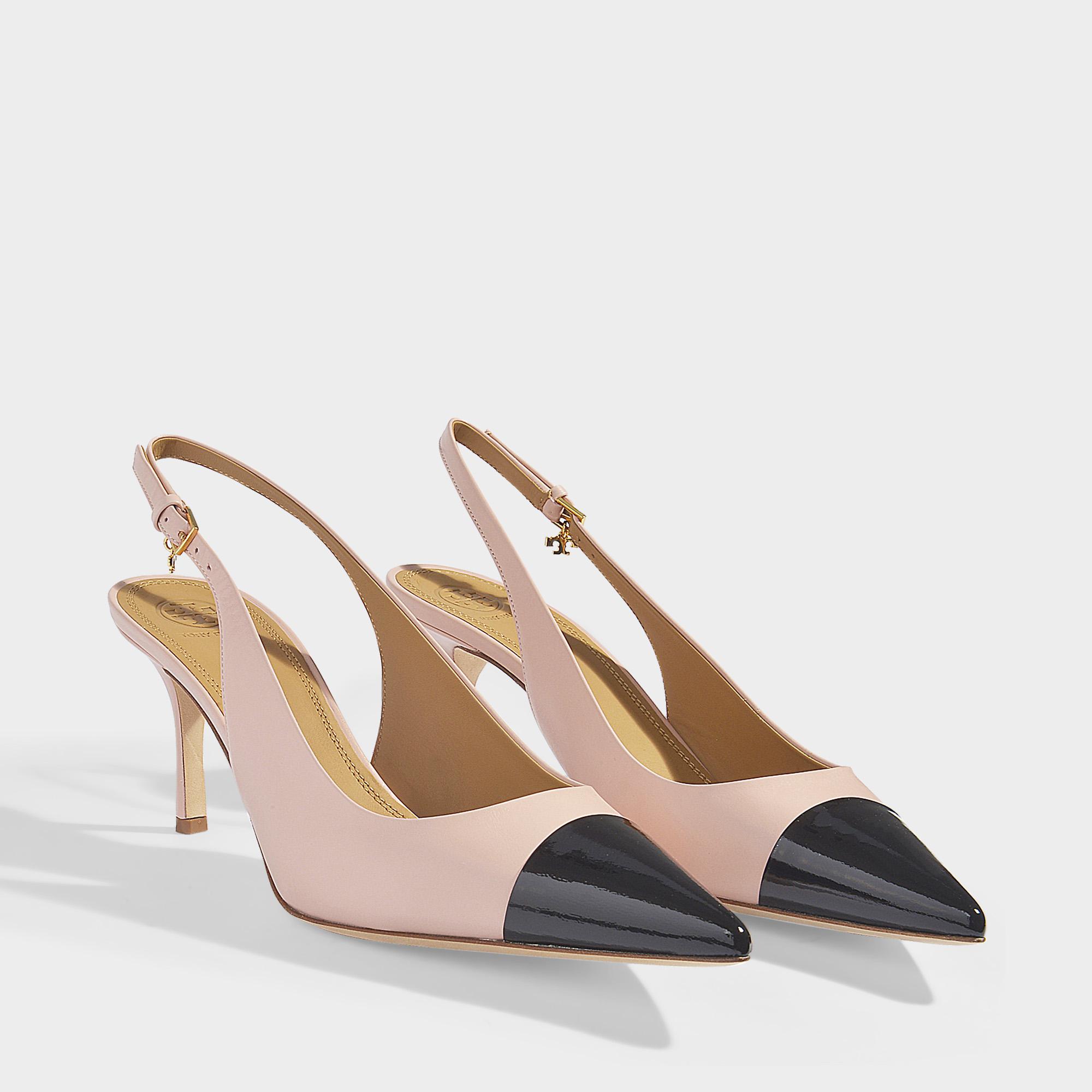 two tone slingback flats
