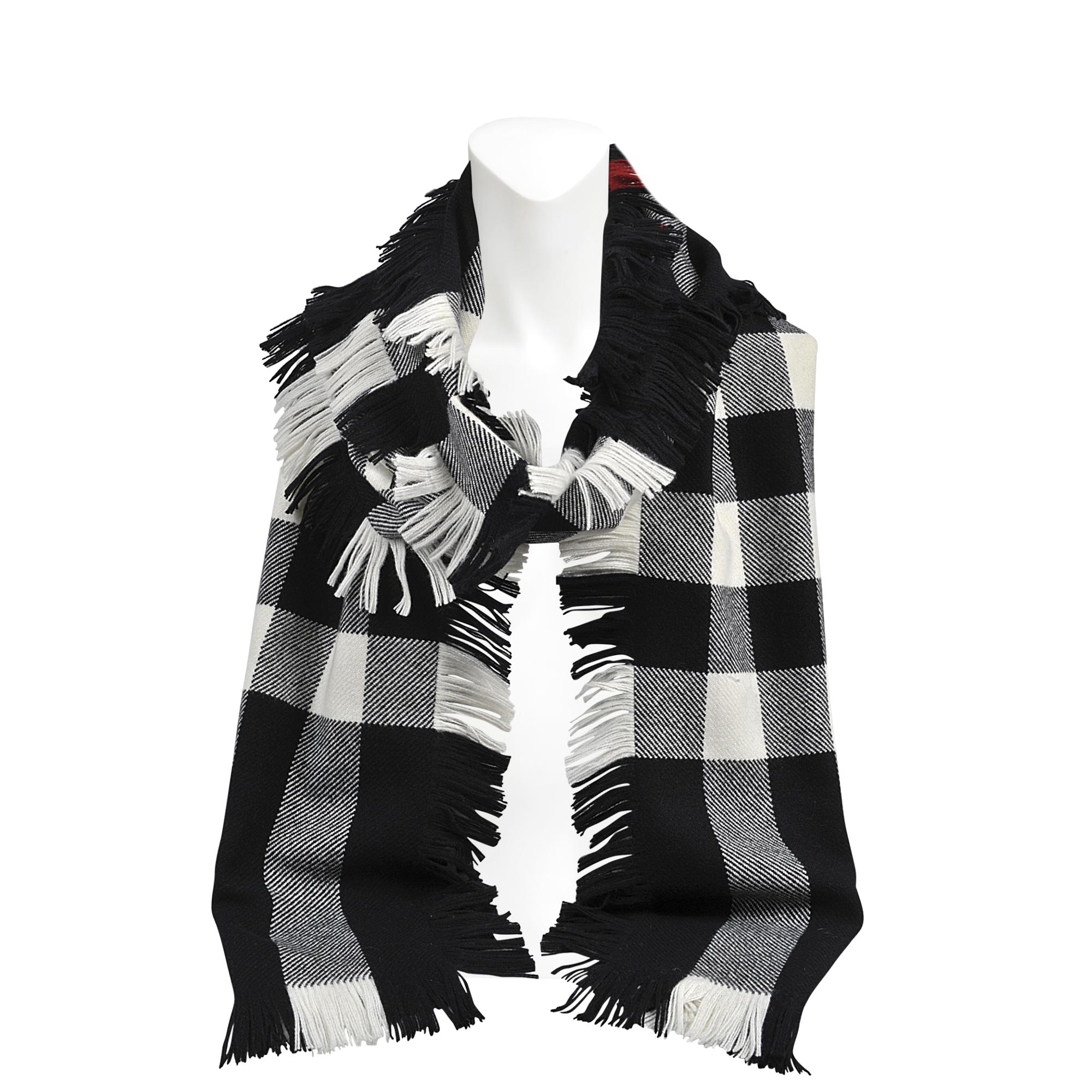 burberry half mega fashion wool fringe scarf