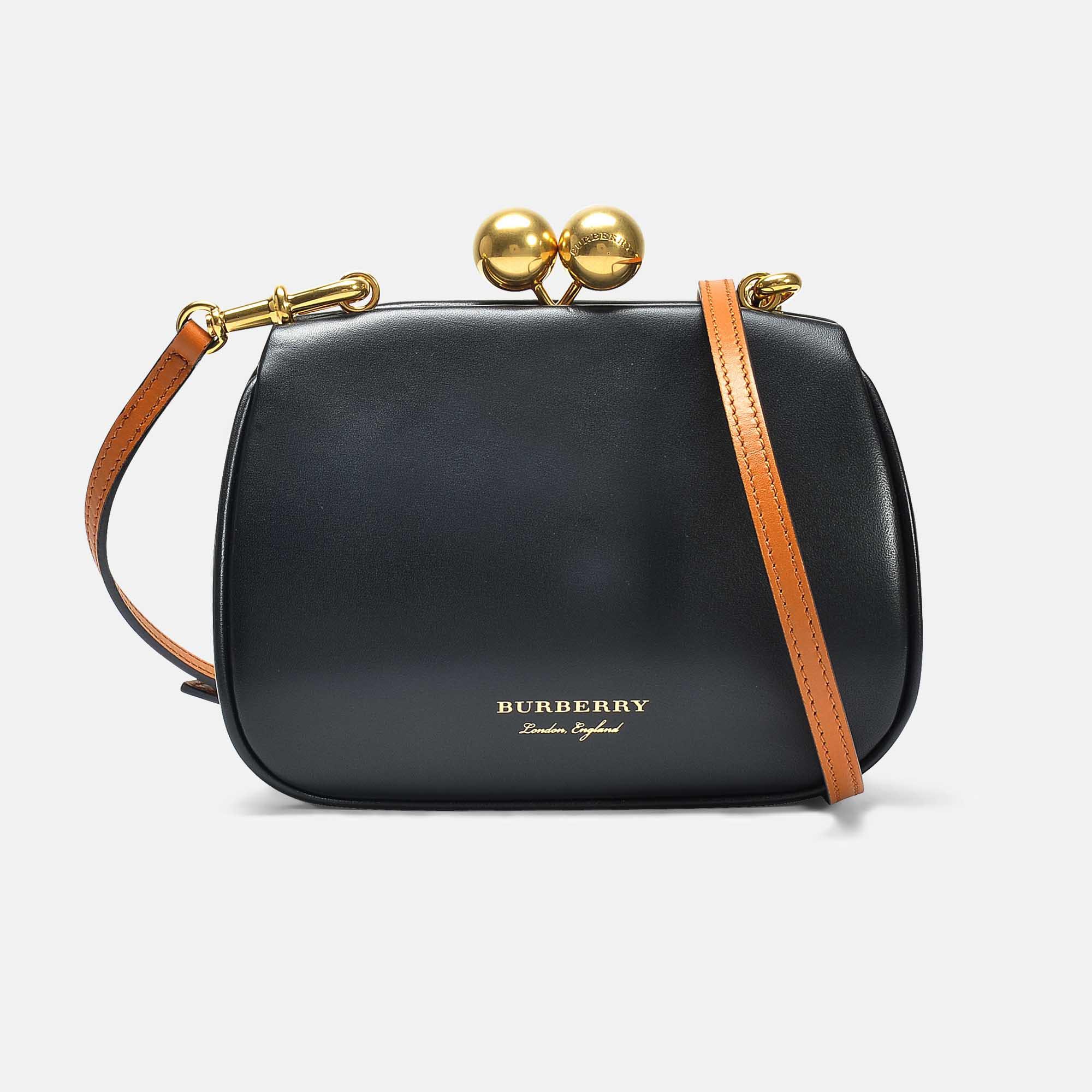 Burberry Leather Small Frame Bag In 