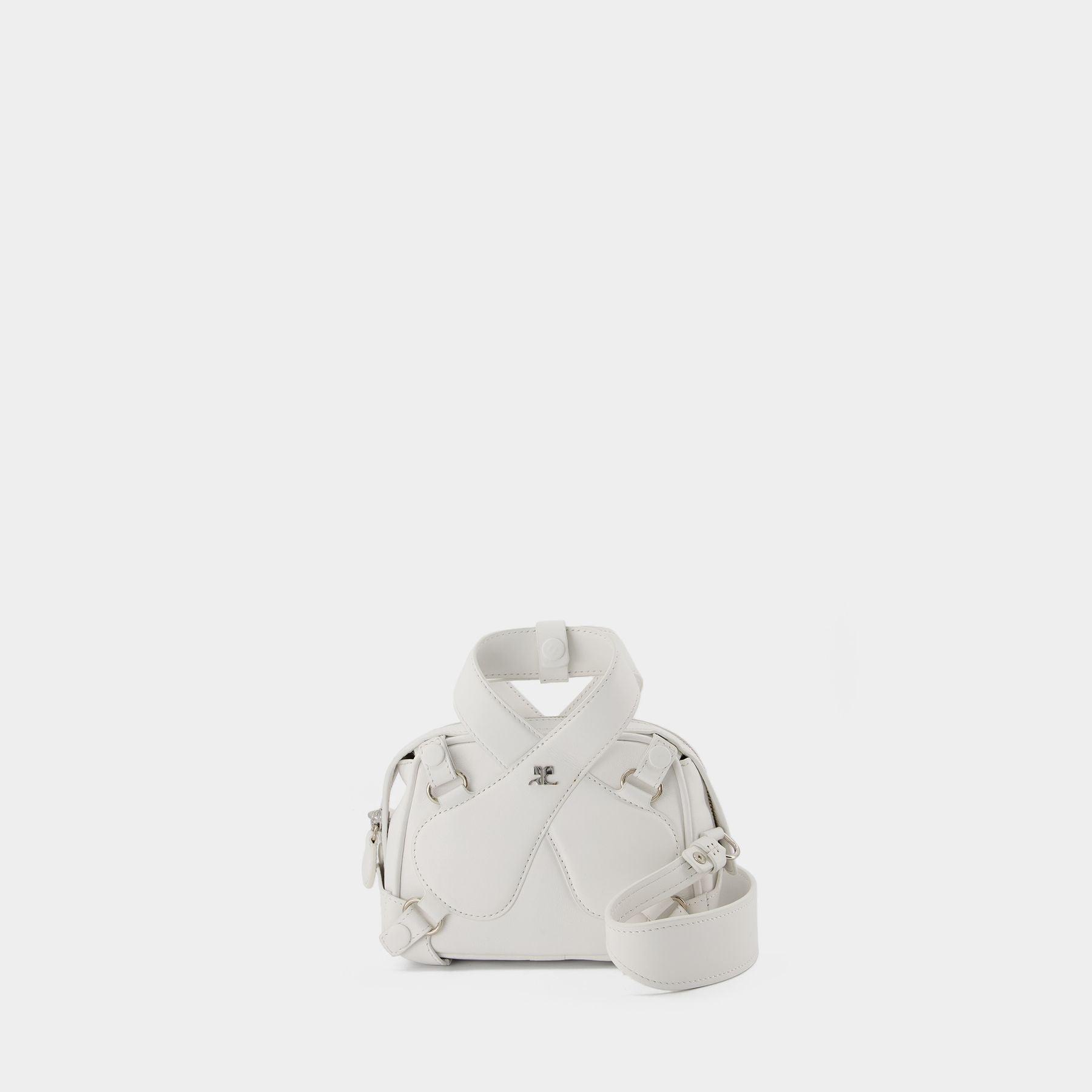 Courreges Mini X Loop Bag in White Leather ref.671509 - Joli Closet