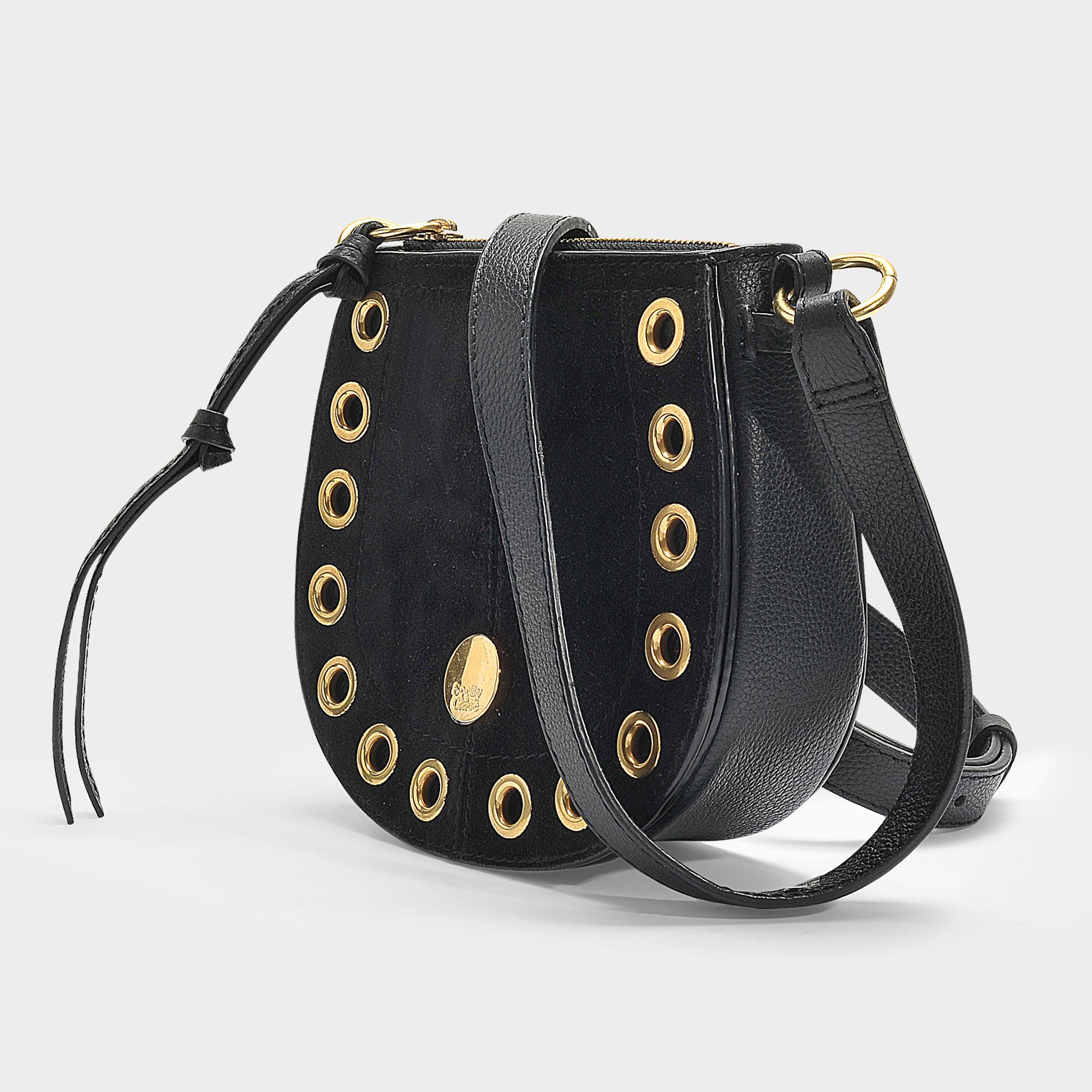 See By Chloé Kriss Mini Hobo Bag In Black Grained Calfskin And 