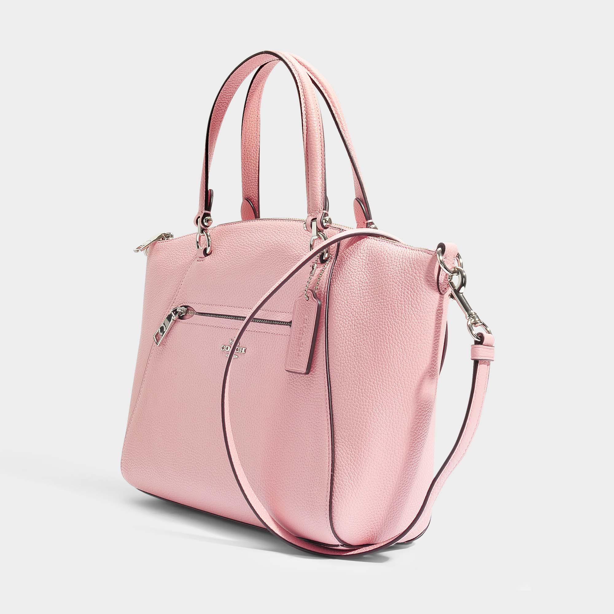 COACH Denim Prairie Satchel Bag In Peony Calfskin in Pink - Lyst