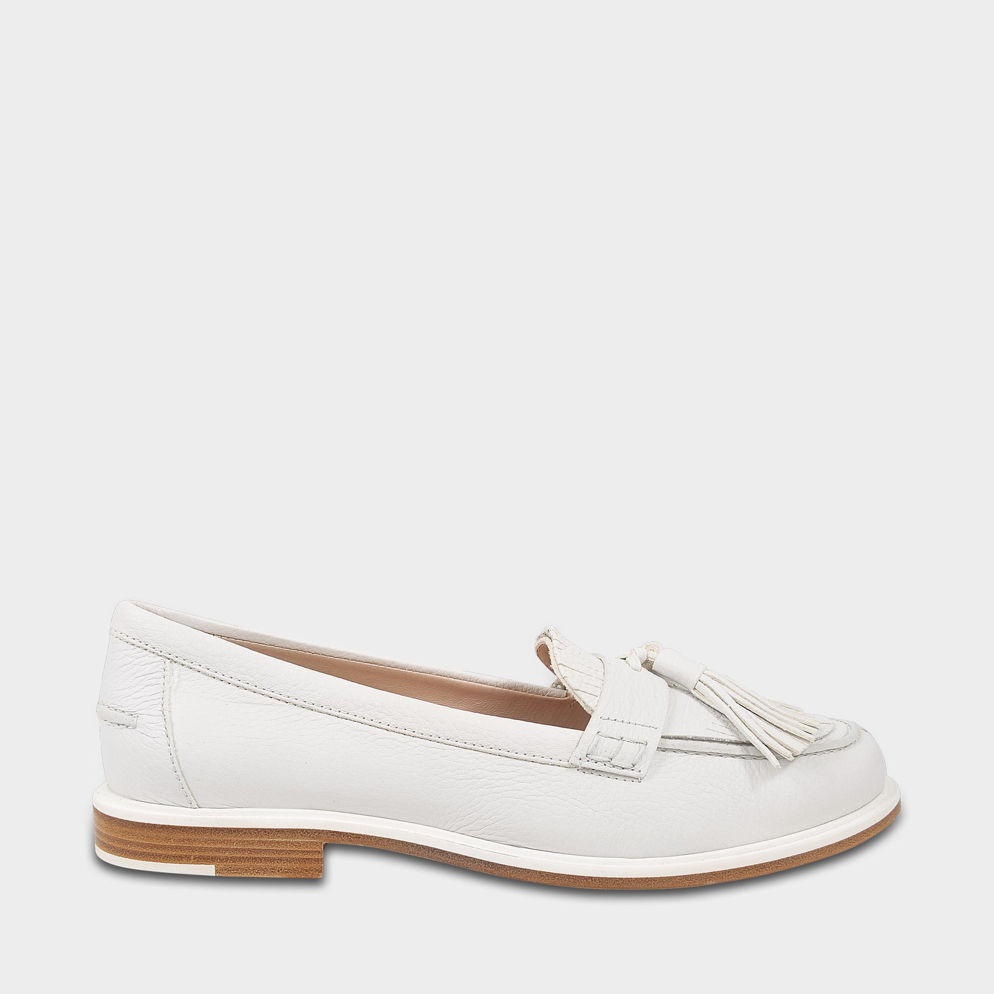 Tod's Rubber Fringed Moccasins In White Grained Calfskin - Lyst