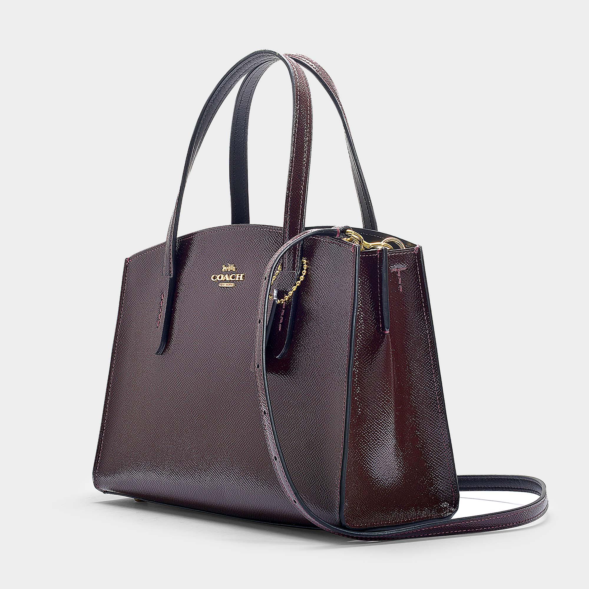 coach burgundy tote