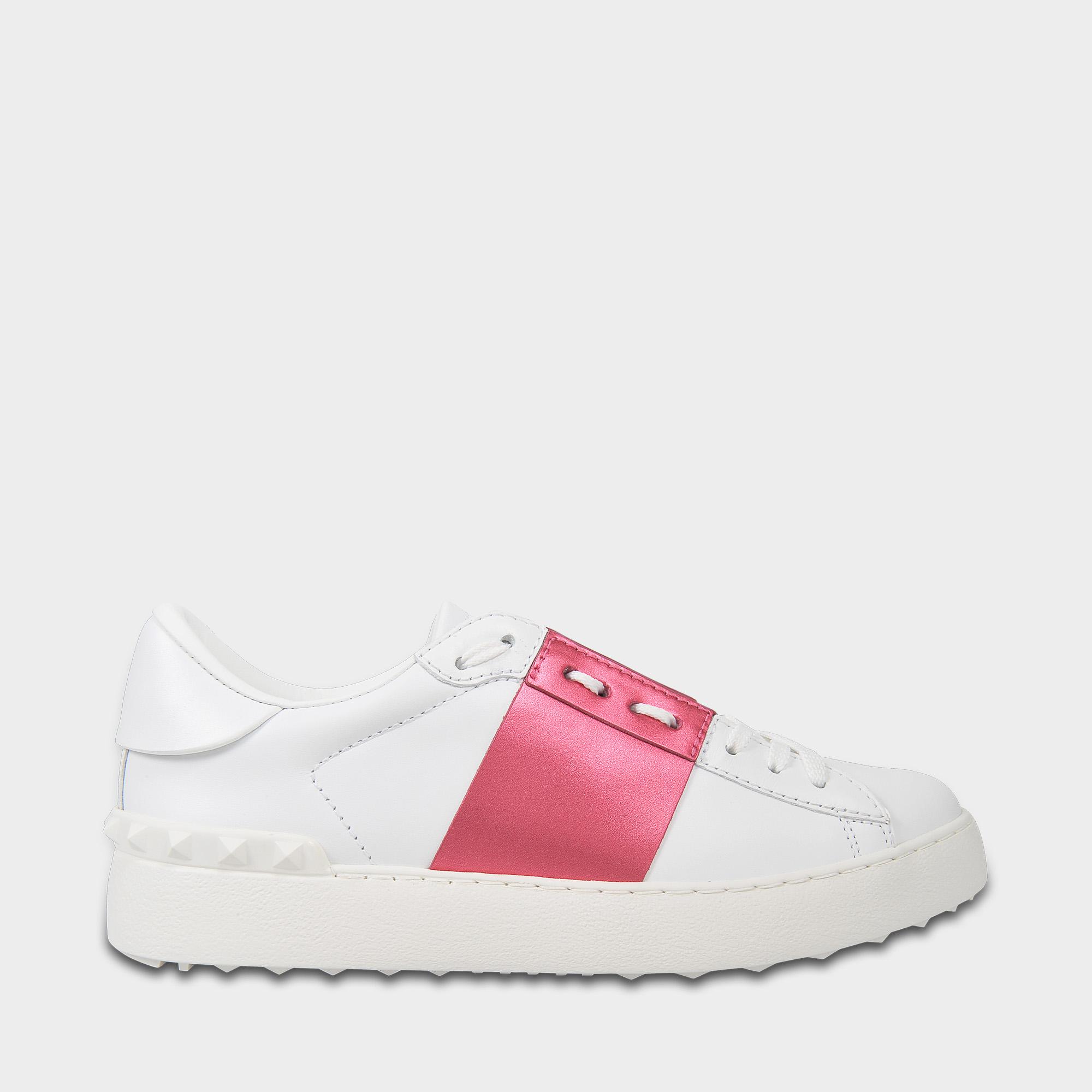 valentino sneakers white and pink