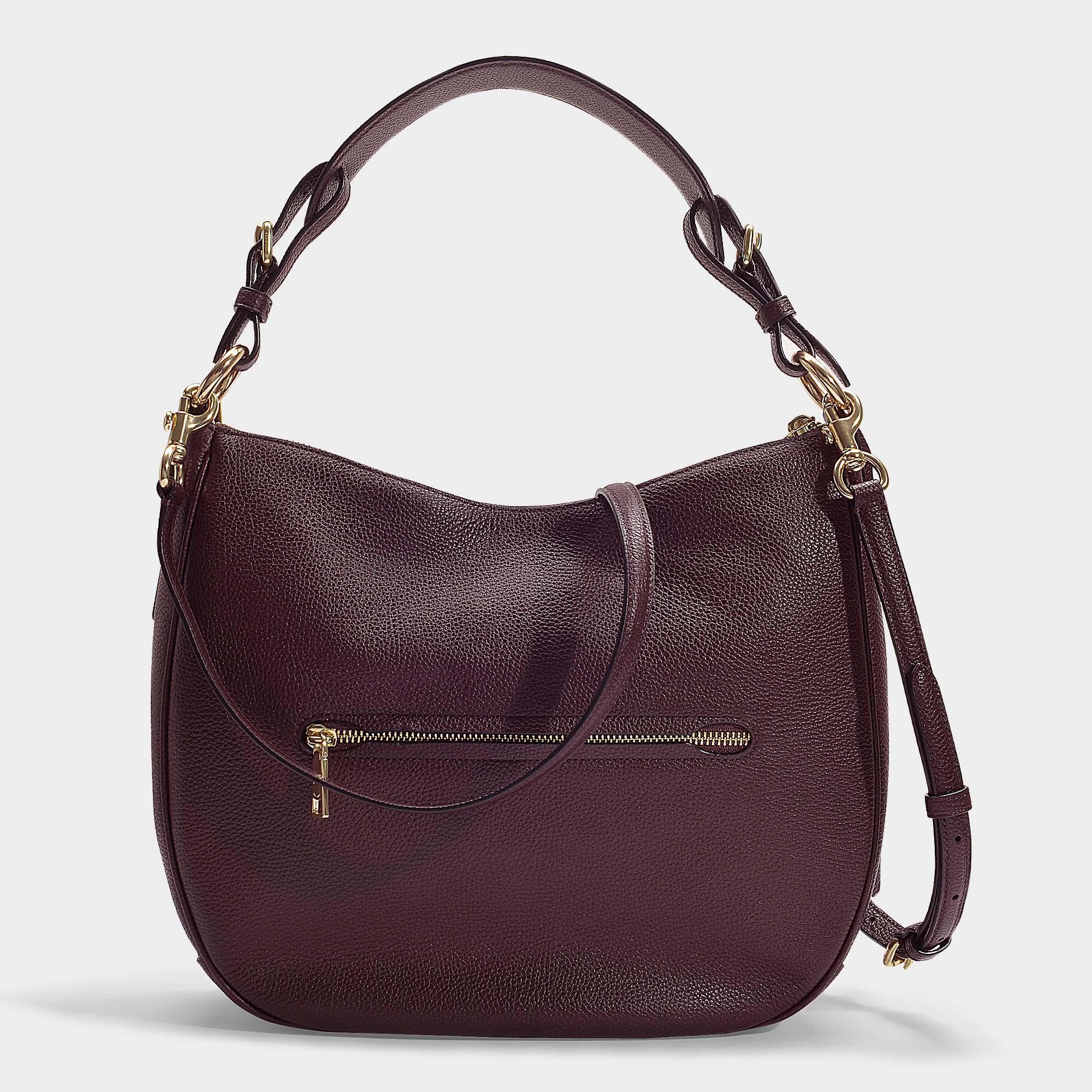 coach sutton hobo oxblood