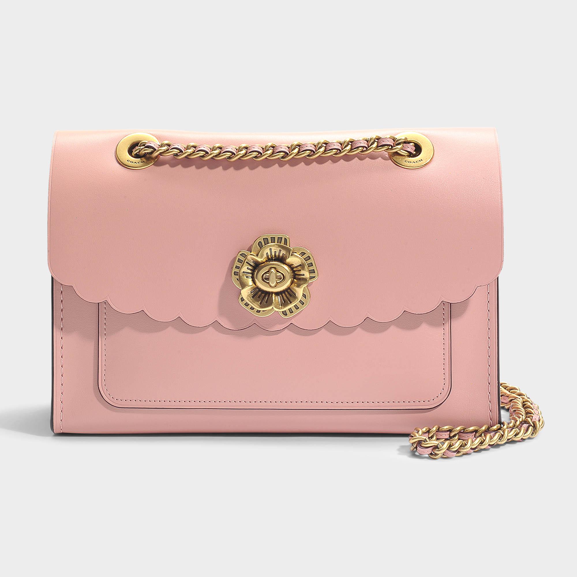 COACH Parker Shoulder Bag In Peony Calfskin in Pink | Lyst