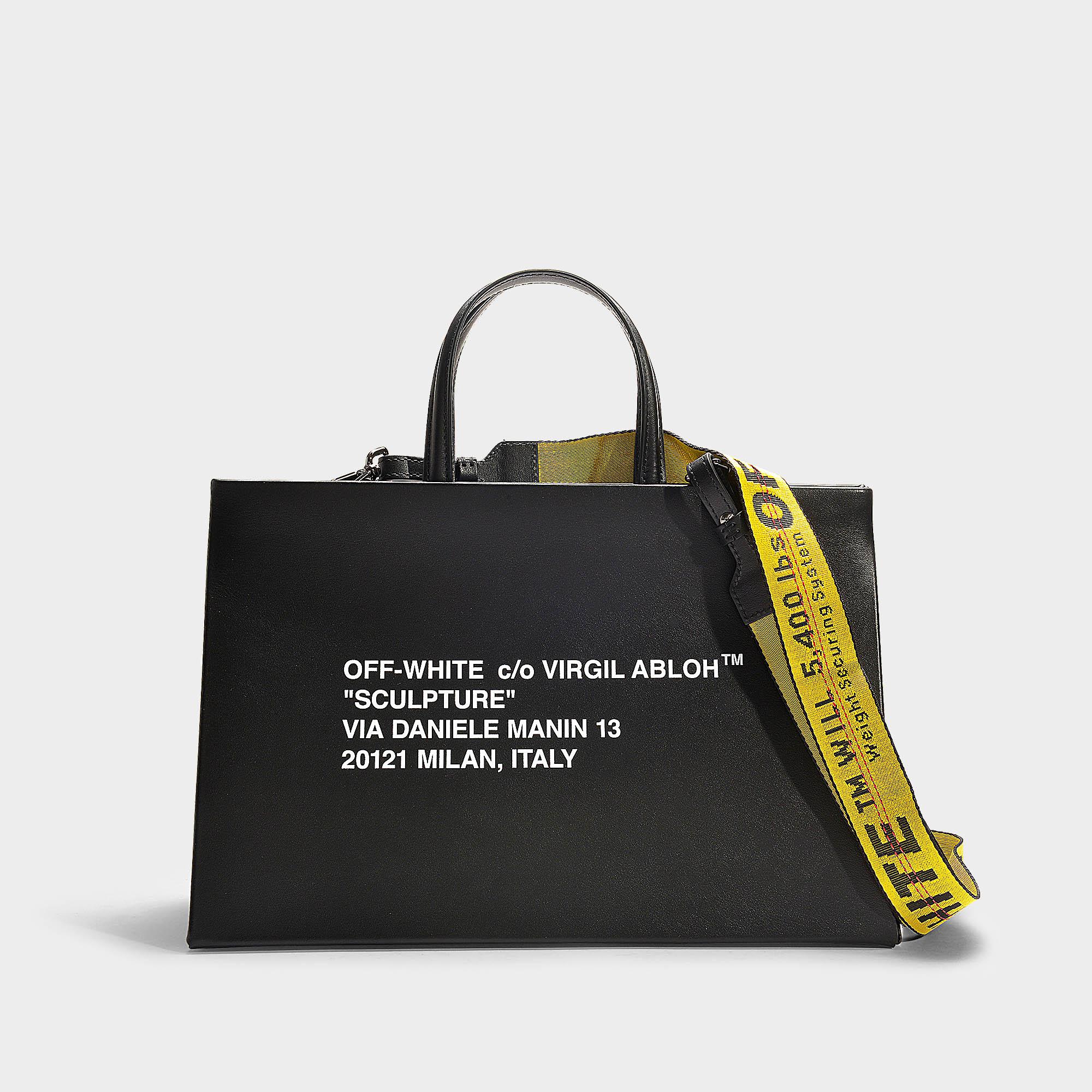 Off-White c/o Virgil Abloh Medium Box Bag In Black And White Calfskin | Lyst
