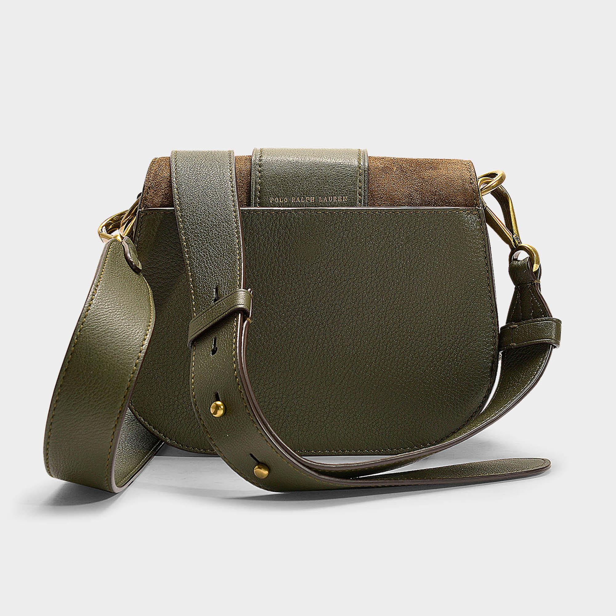 Polo Ralph Lauren Leather Belt Saddle Lennox Medium Crossbody Bag In