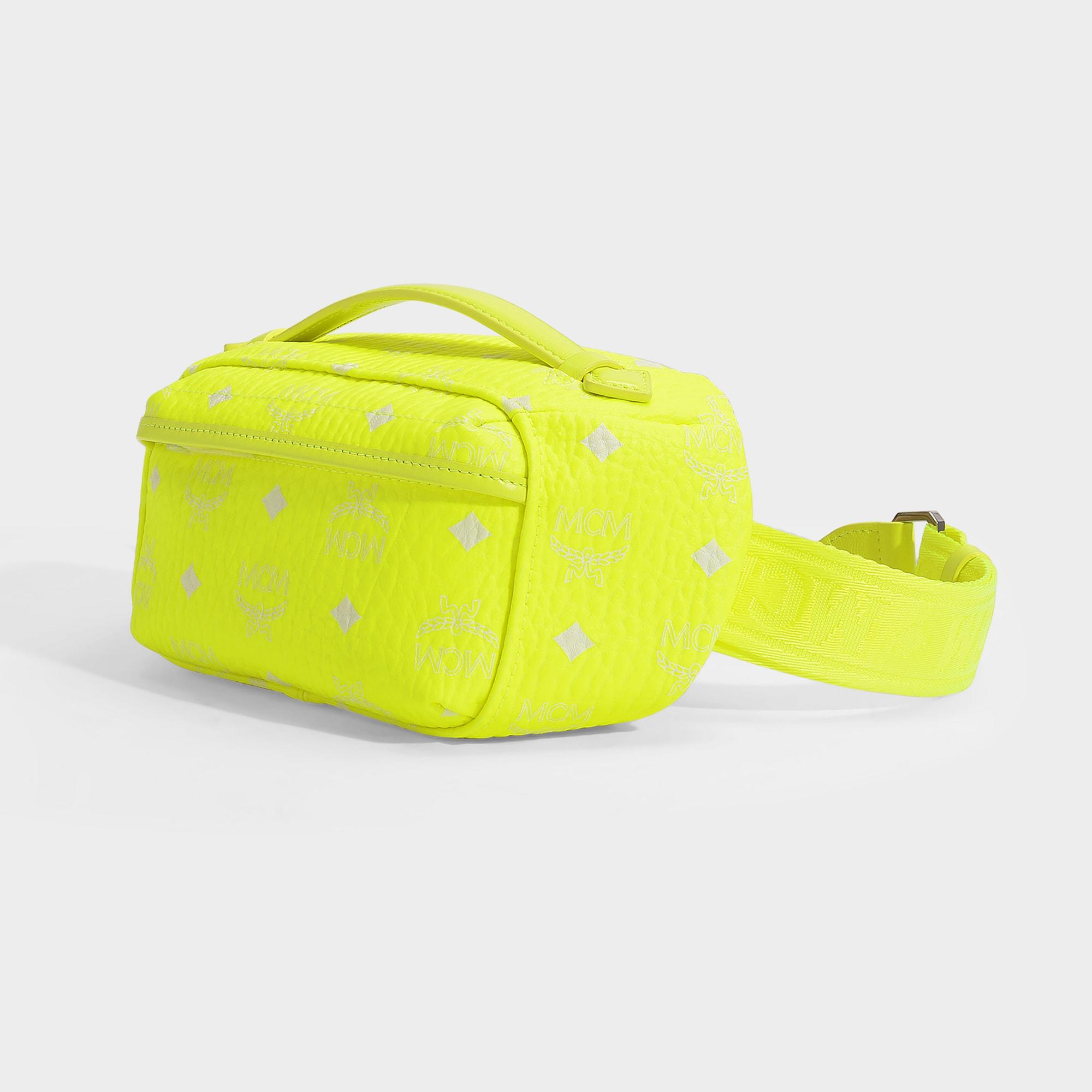 mcm neon pink crossbody