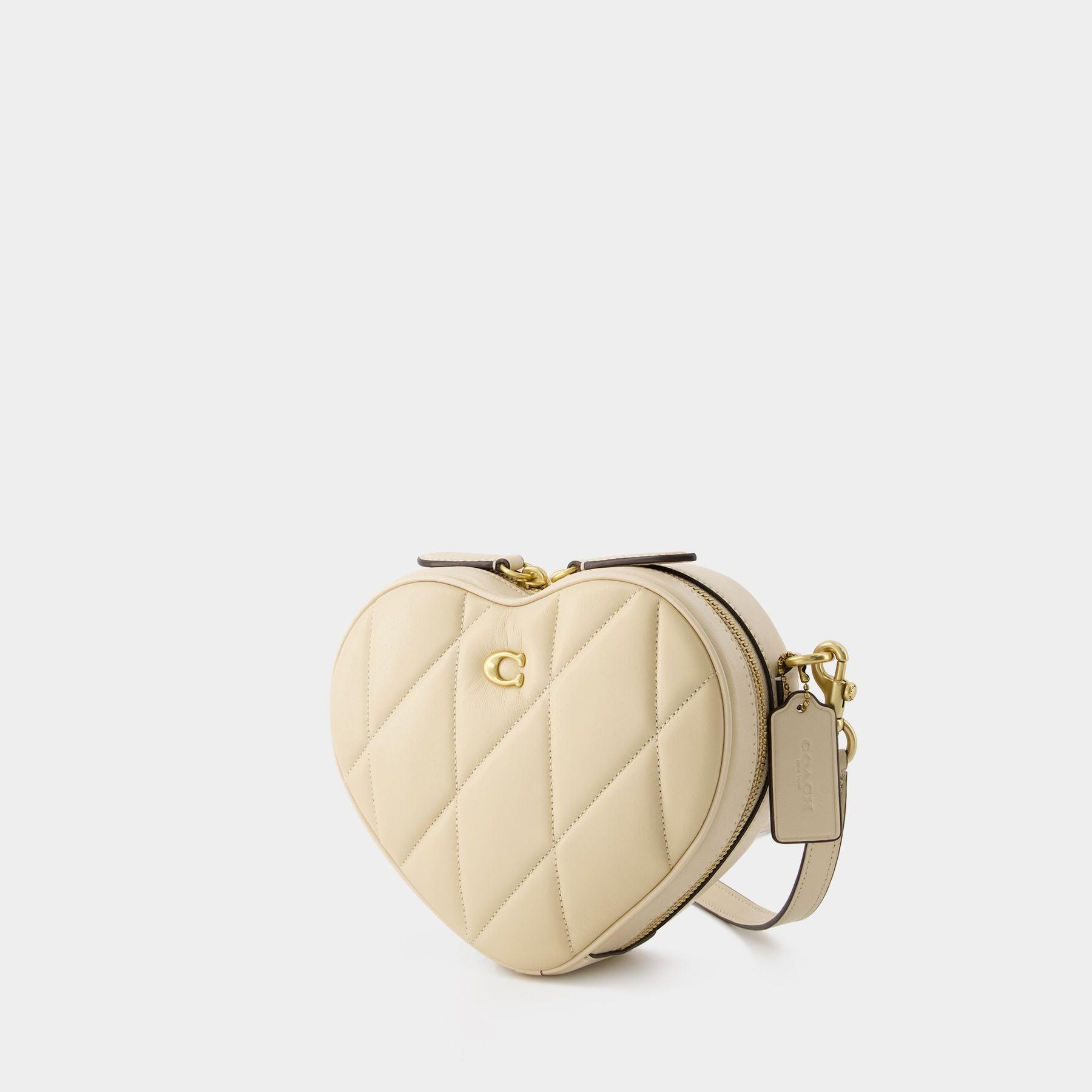 Heart Crossbody - Coach - Leather - Ivory Beige Pony-style