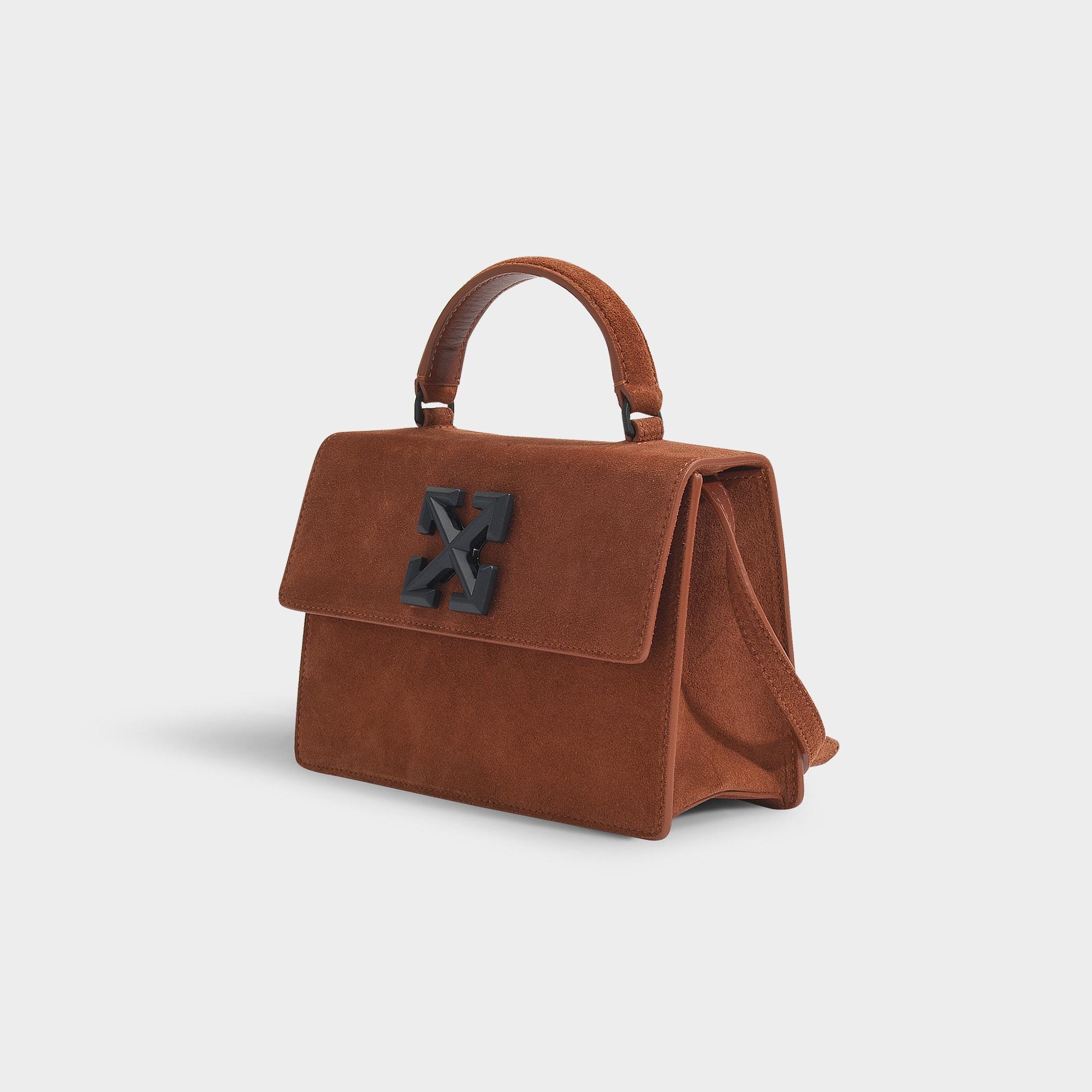 Off-White c/o Virgil Abloh Jitney 1.4 Bag In Brown Suede