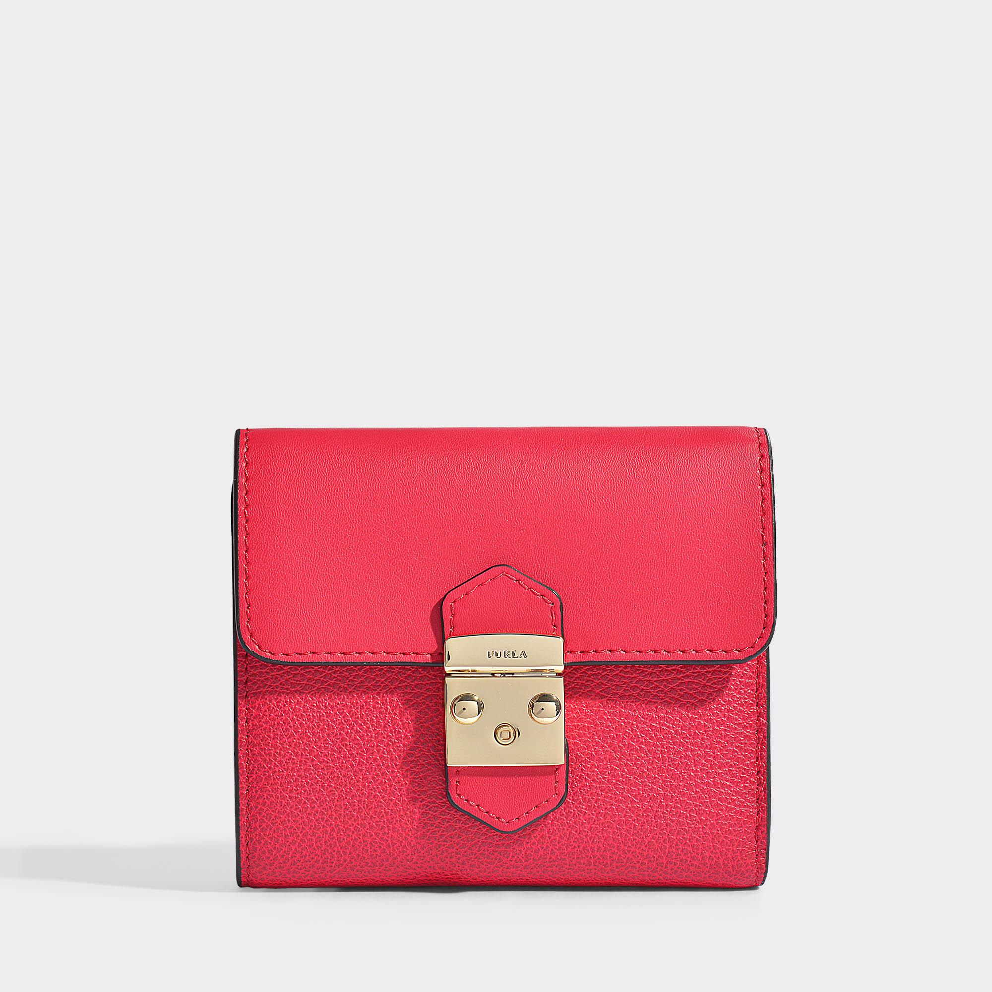 Furla Metropolis Small Bifold Wallet in Red Lyst