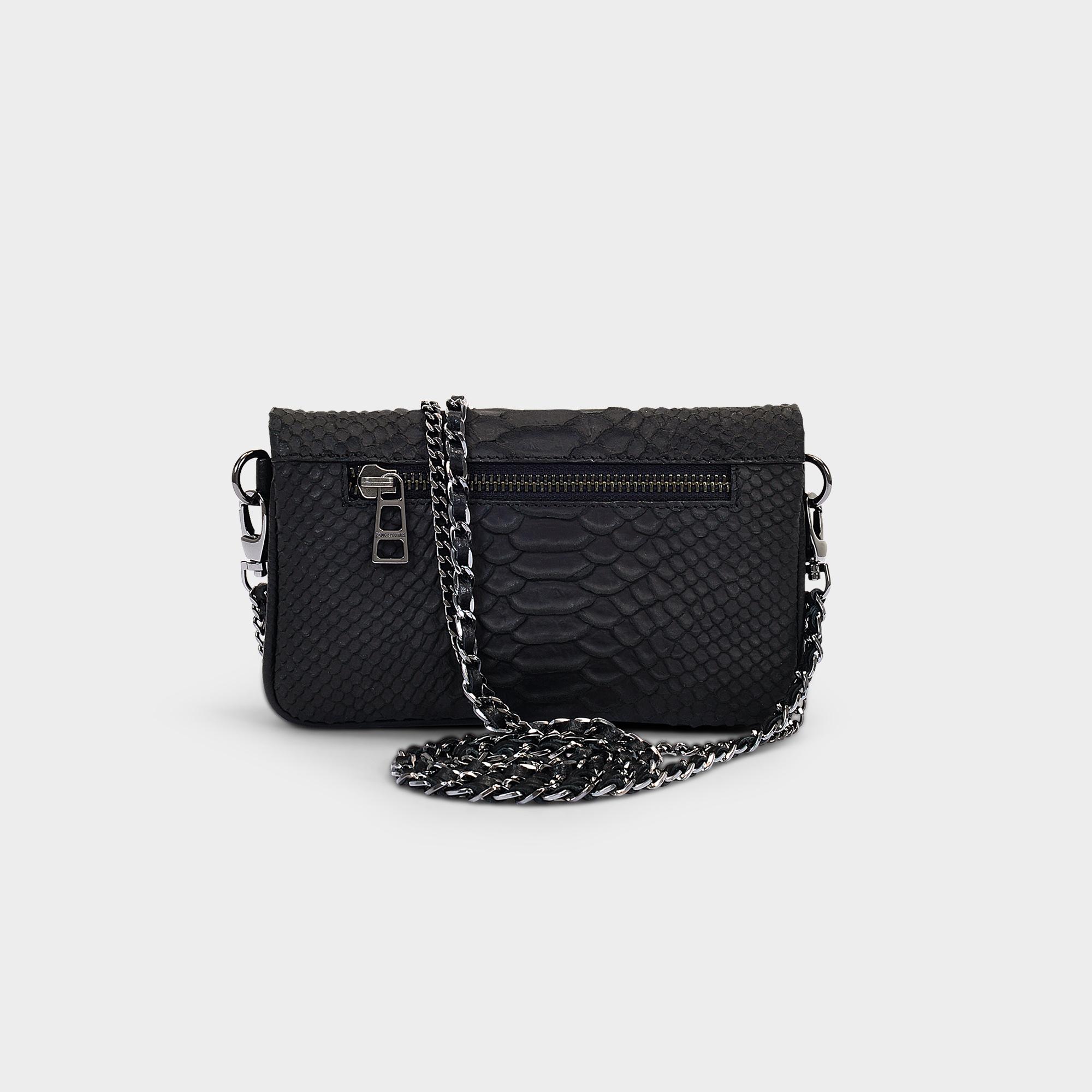 Zadig & Voltaire Rock Nano Savage Crossbody Bag In Black Leather Lyst