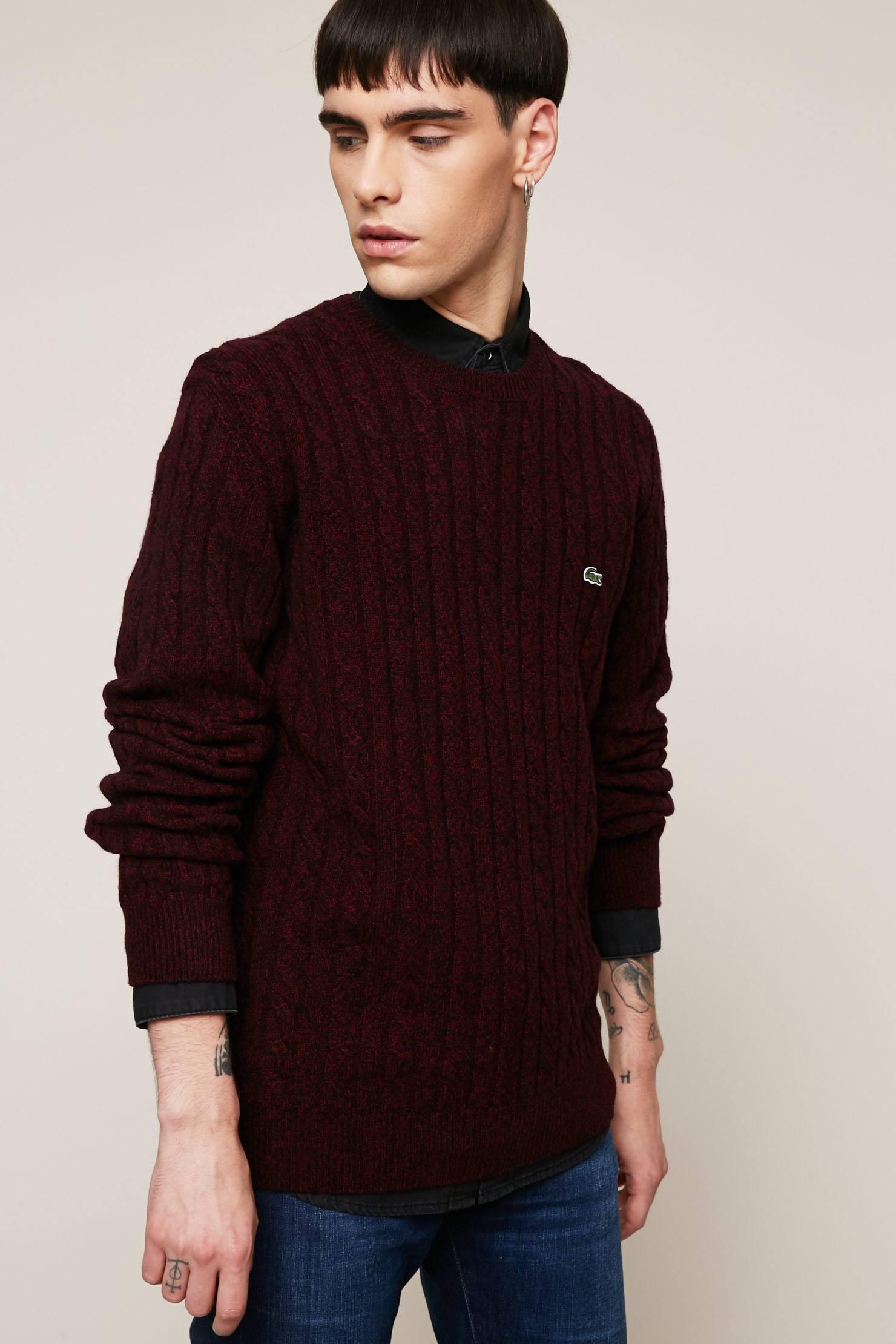 Lyst Lacoste Sweater Cardigan  in Red  for Men 