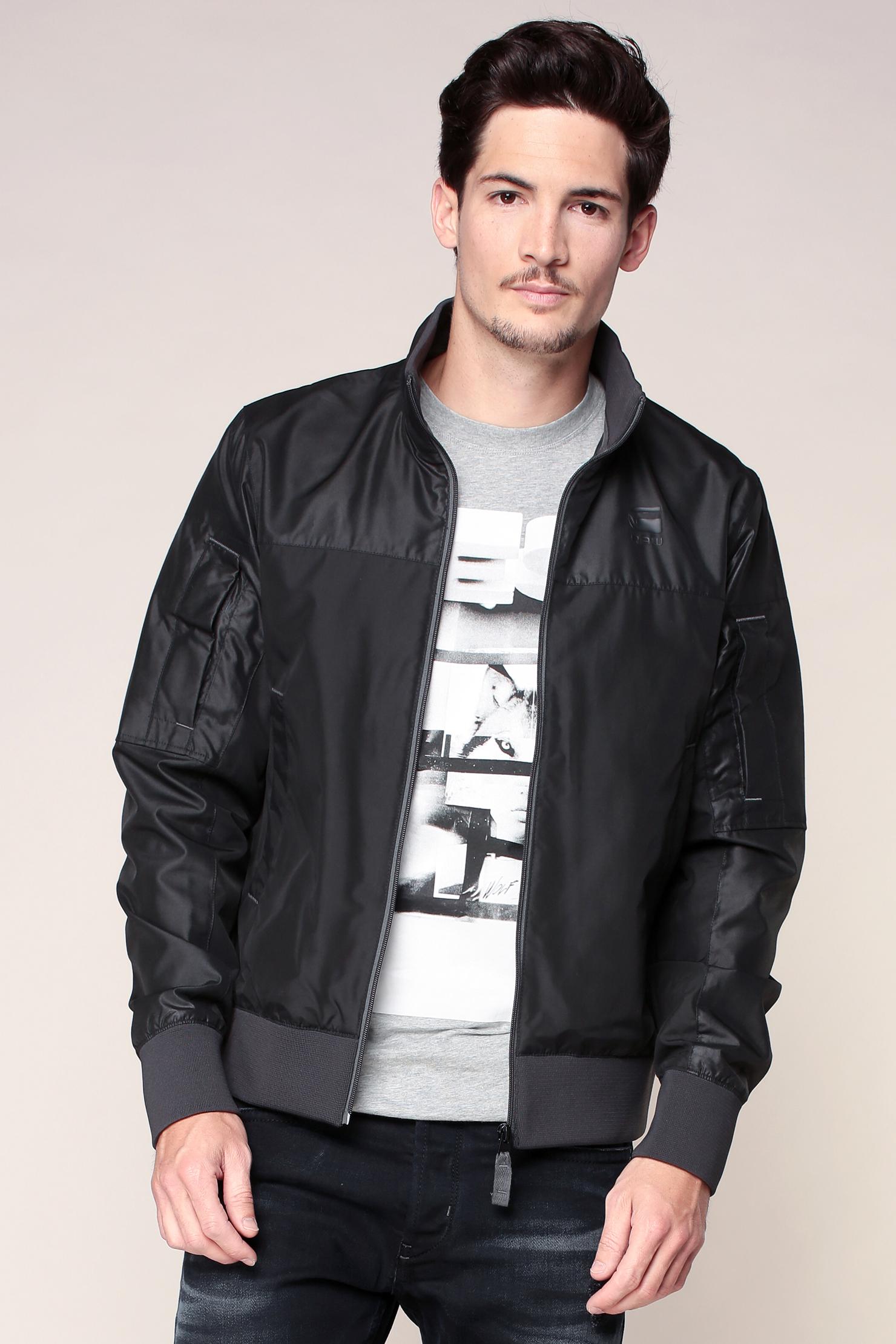 g-star raw - black jacket for men - lyst