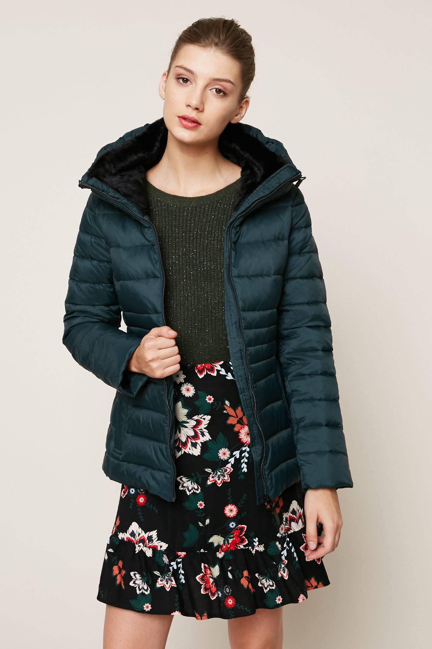 Lyst Esprit Quilted Jacket in Green