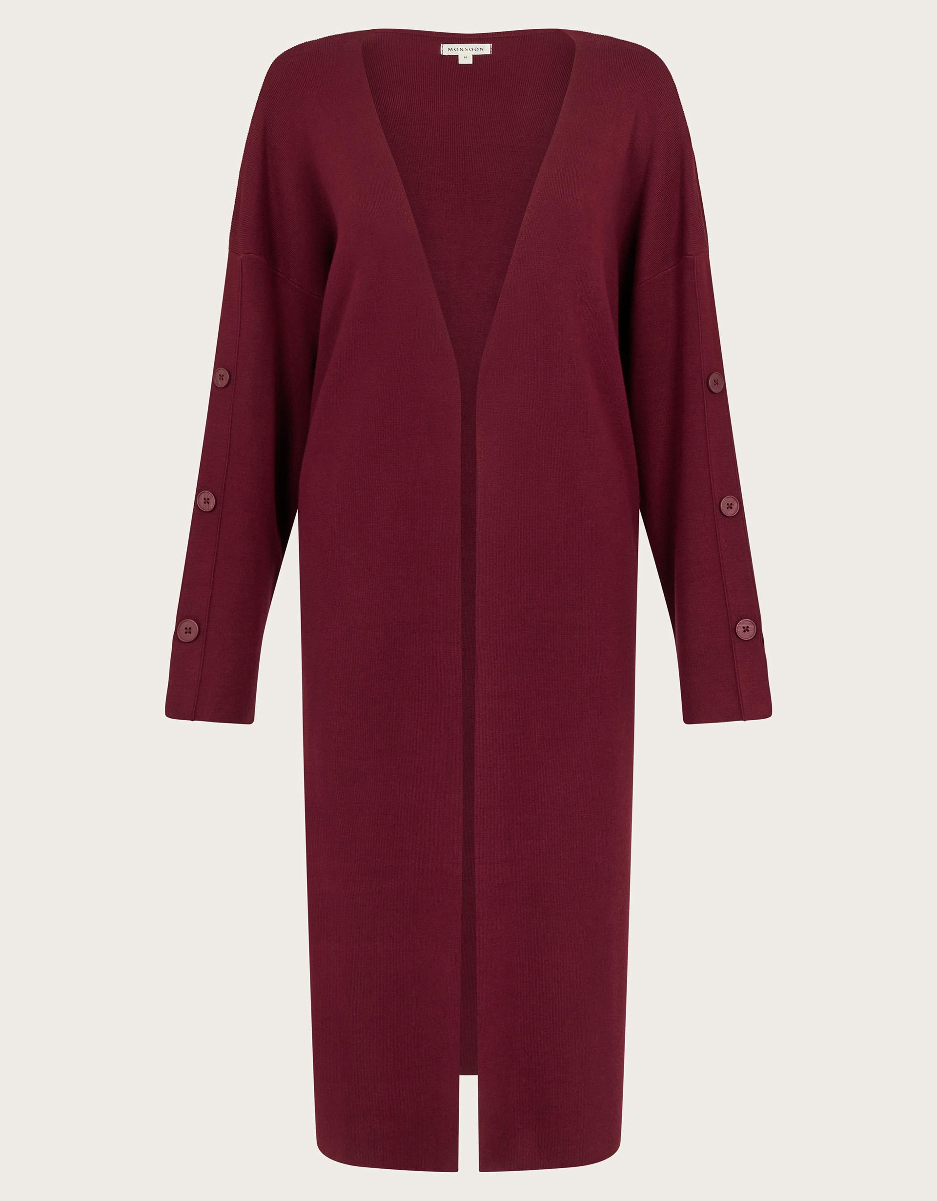 Longline Cardigan Monsoon Ladies Knitwear Monsoon Bo Button Detail