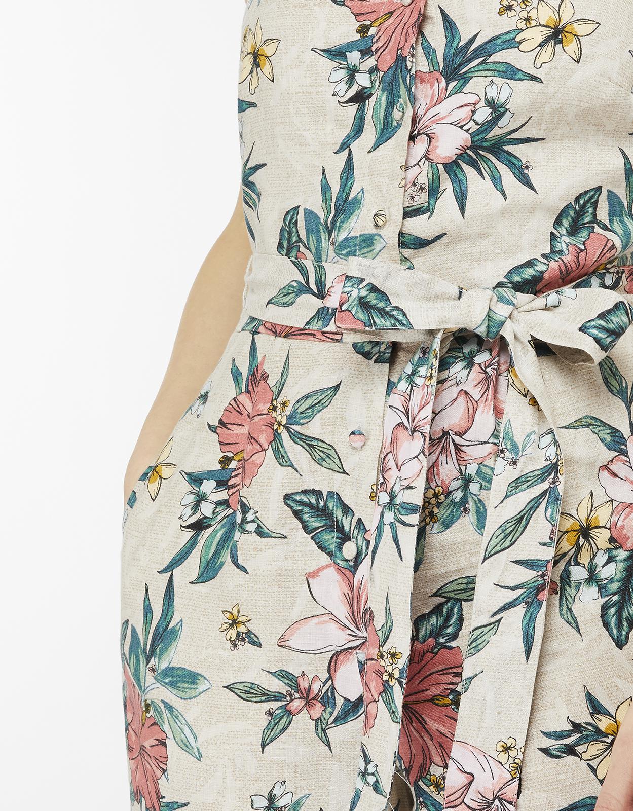 floral linen jumpsuit