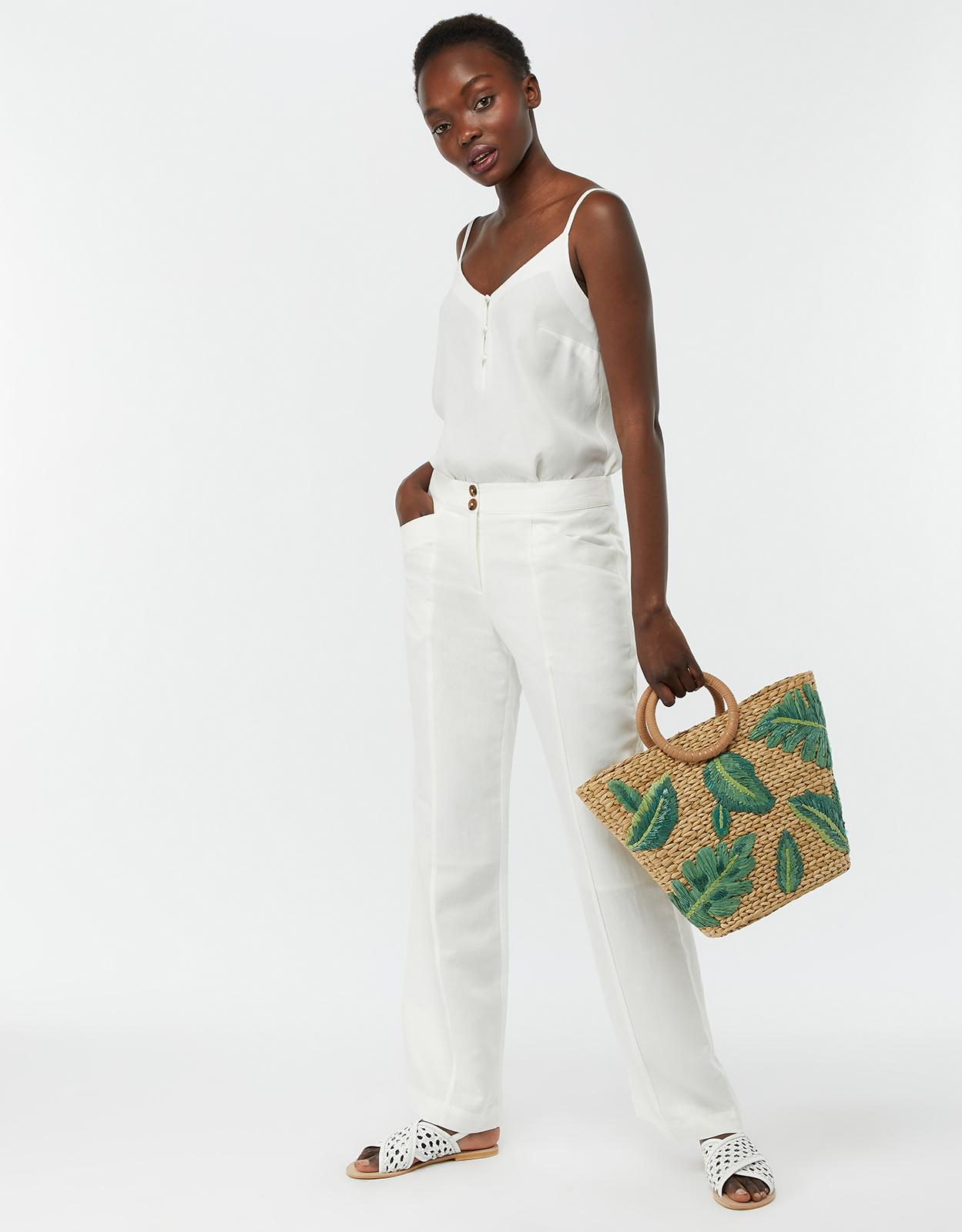 Monsoon Emma Short Linen Trousers in 