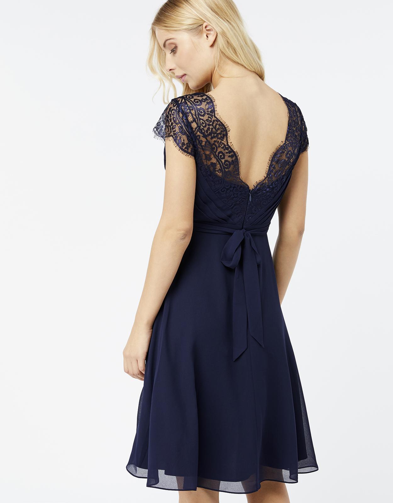 Monsoon brigitte navy dress hotsell