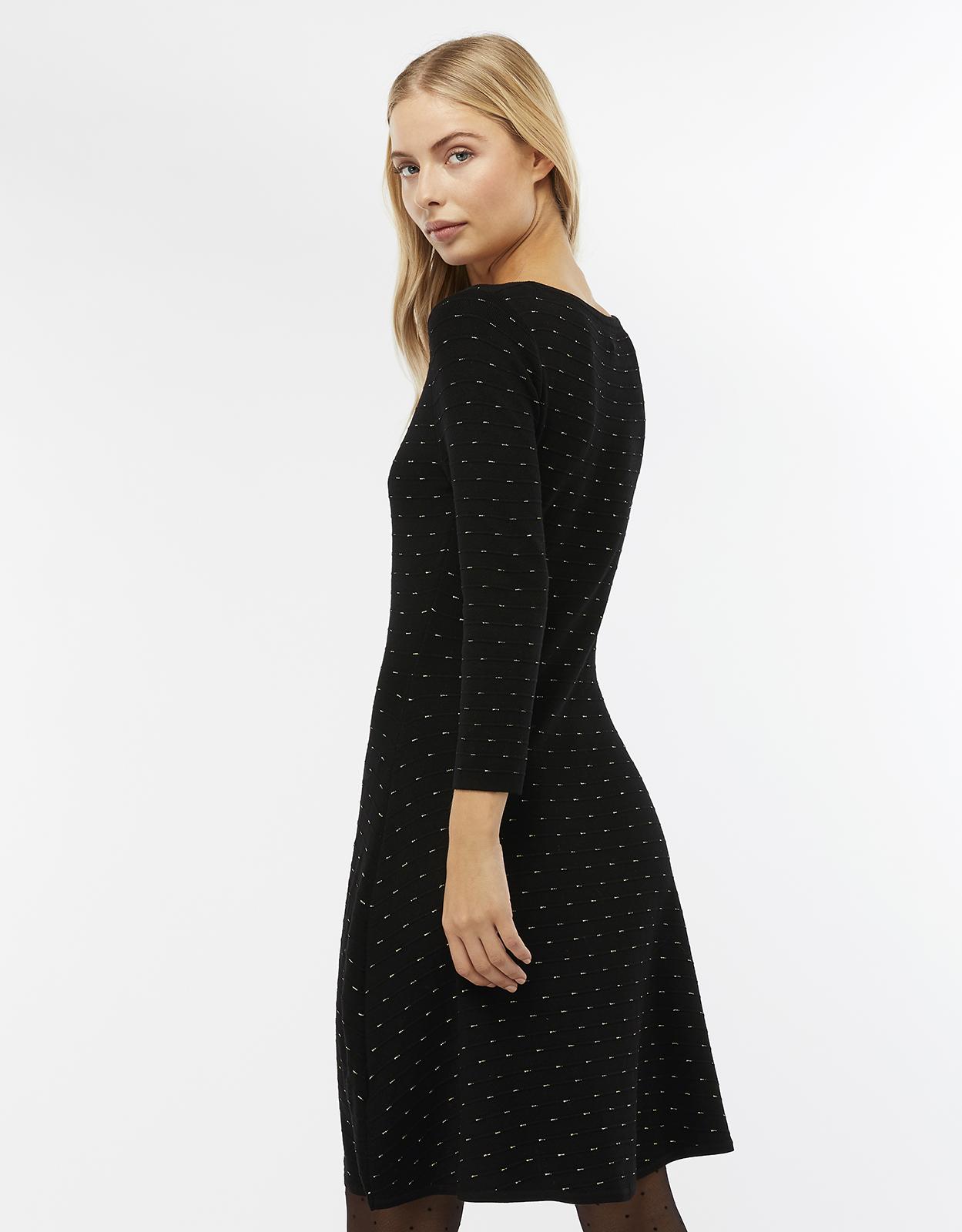 monsoon black knitted dress