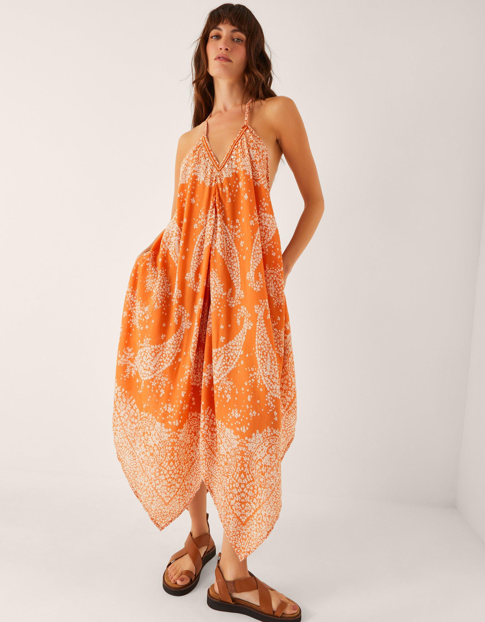 Monsoon Madison Paisley Midi Dress in Orange Lyst UK