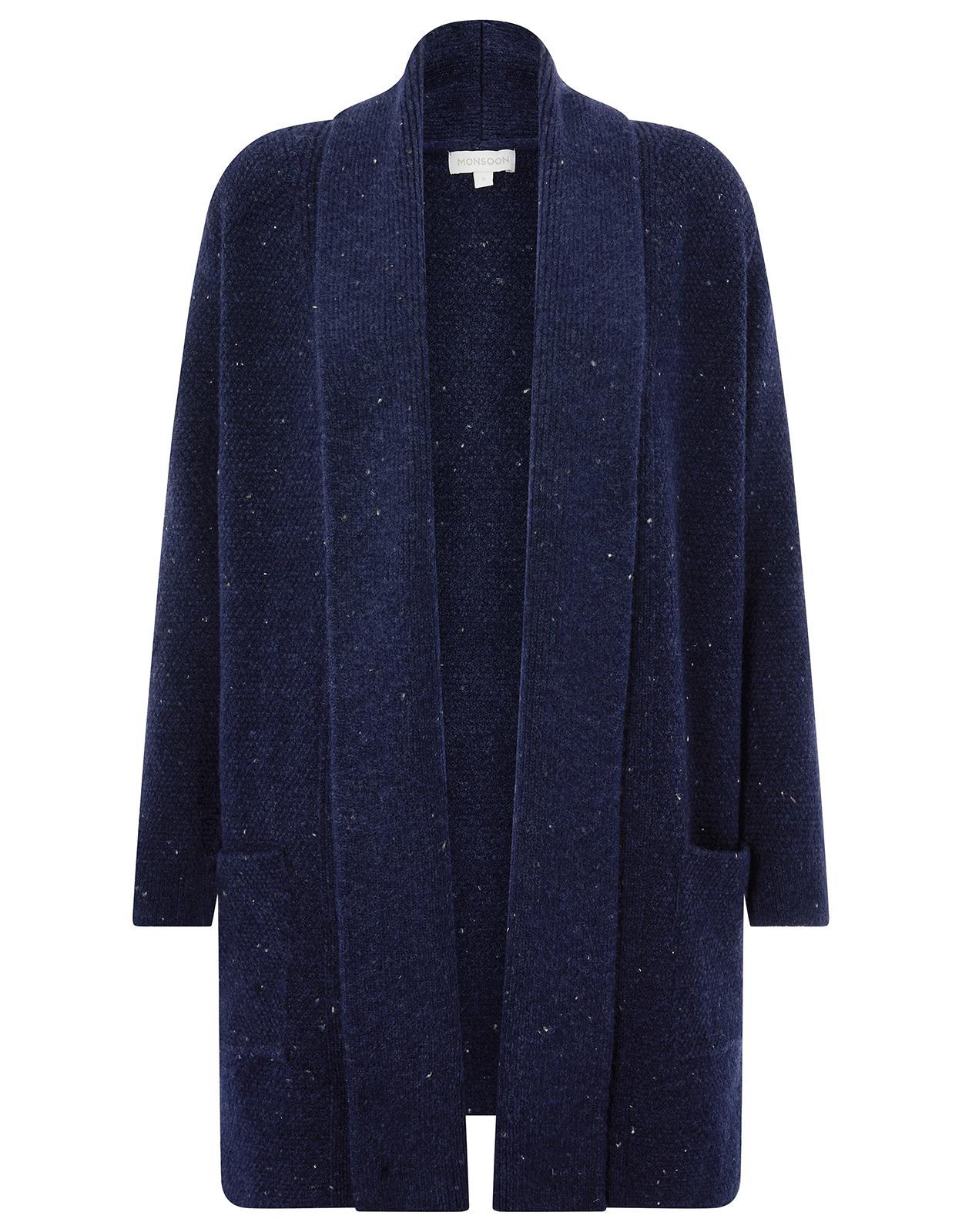 navy blue coatigan