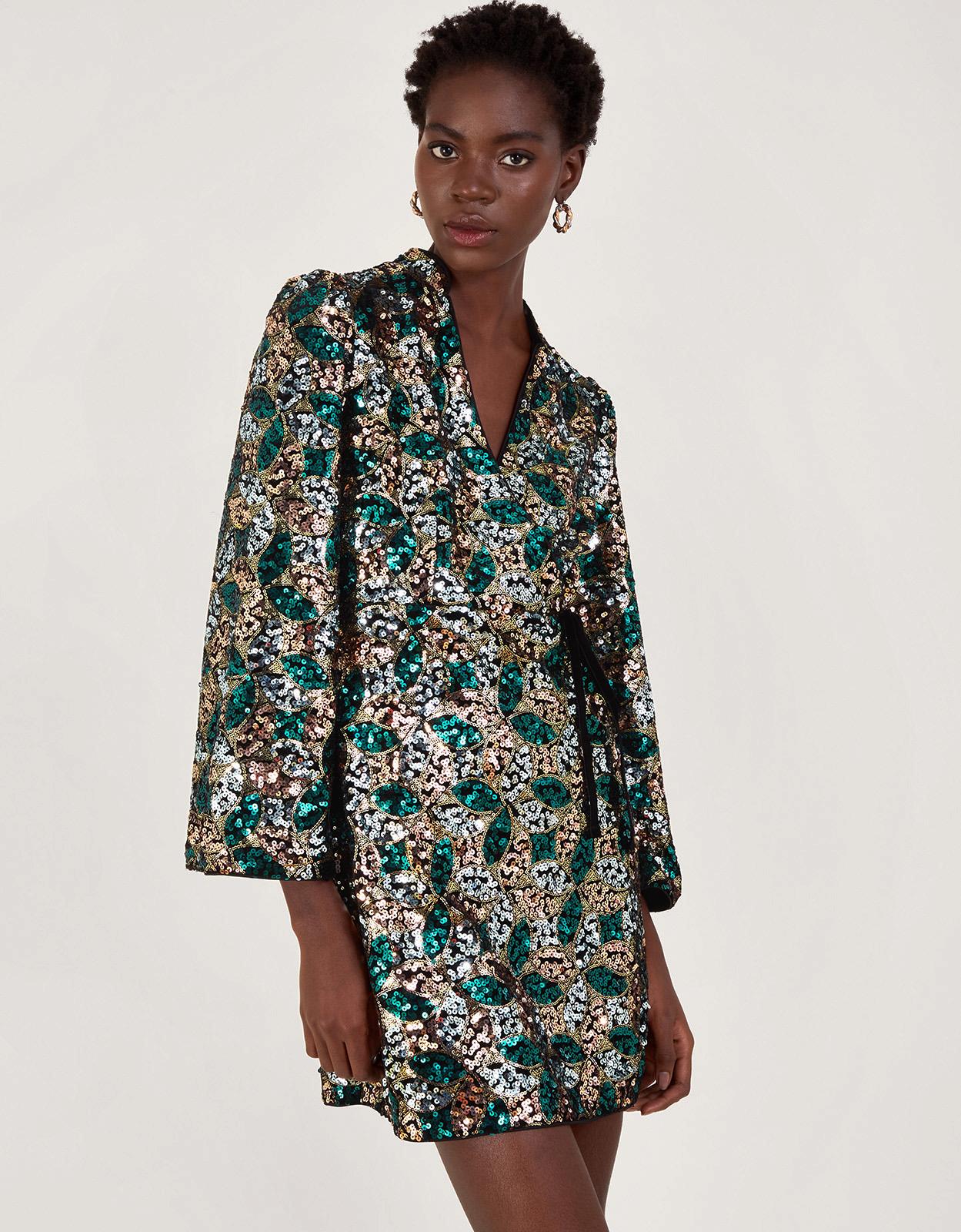 Monsoon green floral dress deals