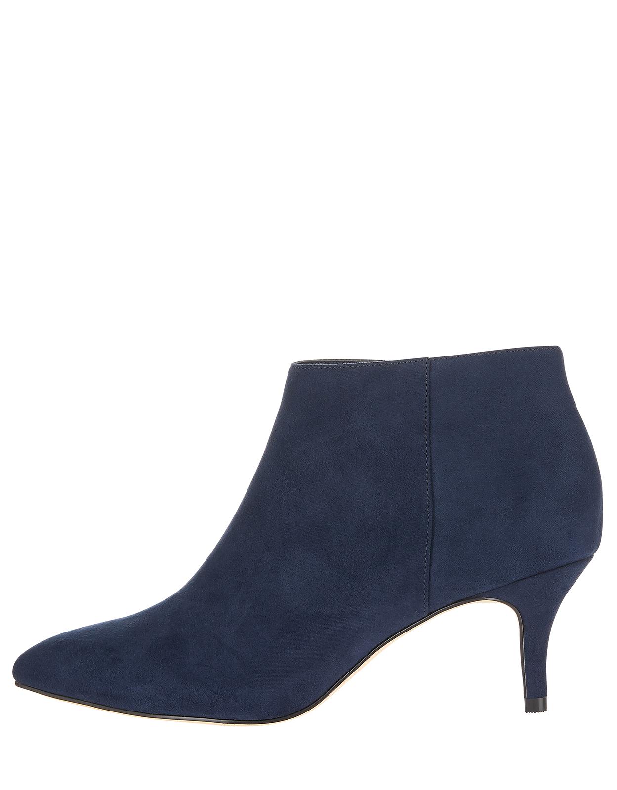 Monsoon Synthetic Kendall Pointed Kitten Heel Boots in Navy (Blue) - Lyst