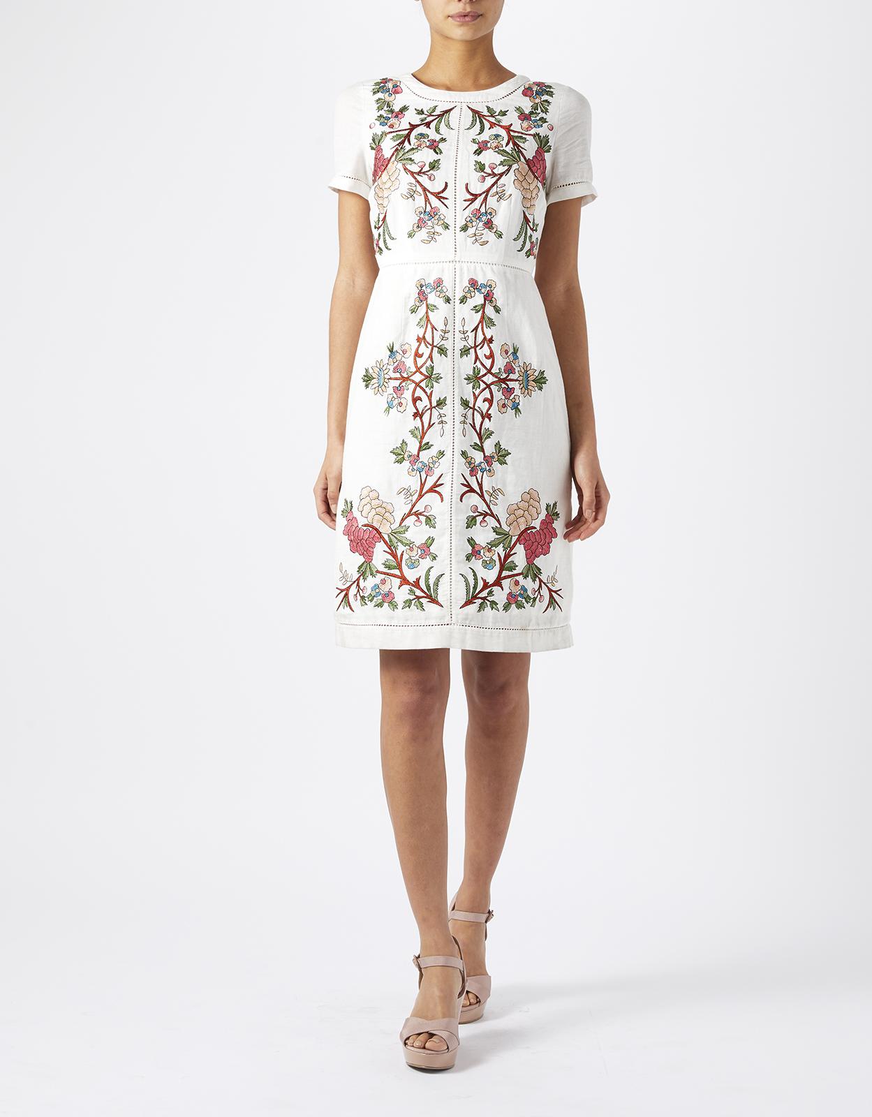 monsoon white linen dress