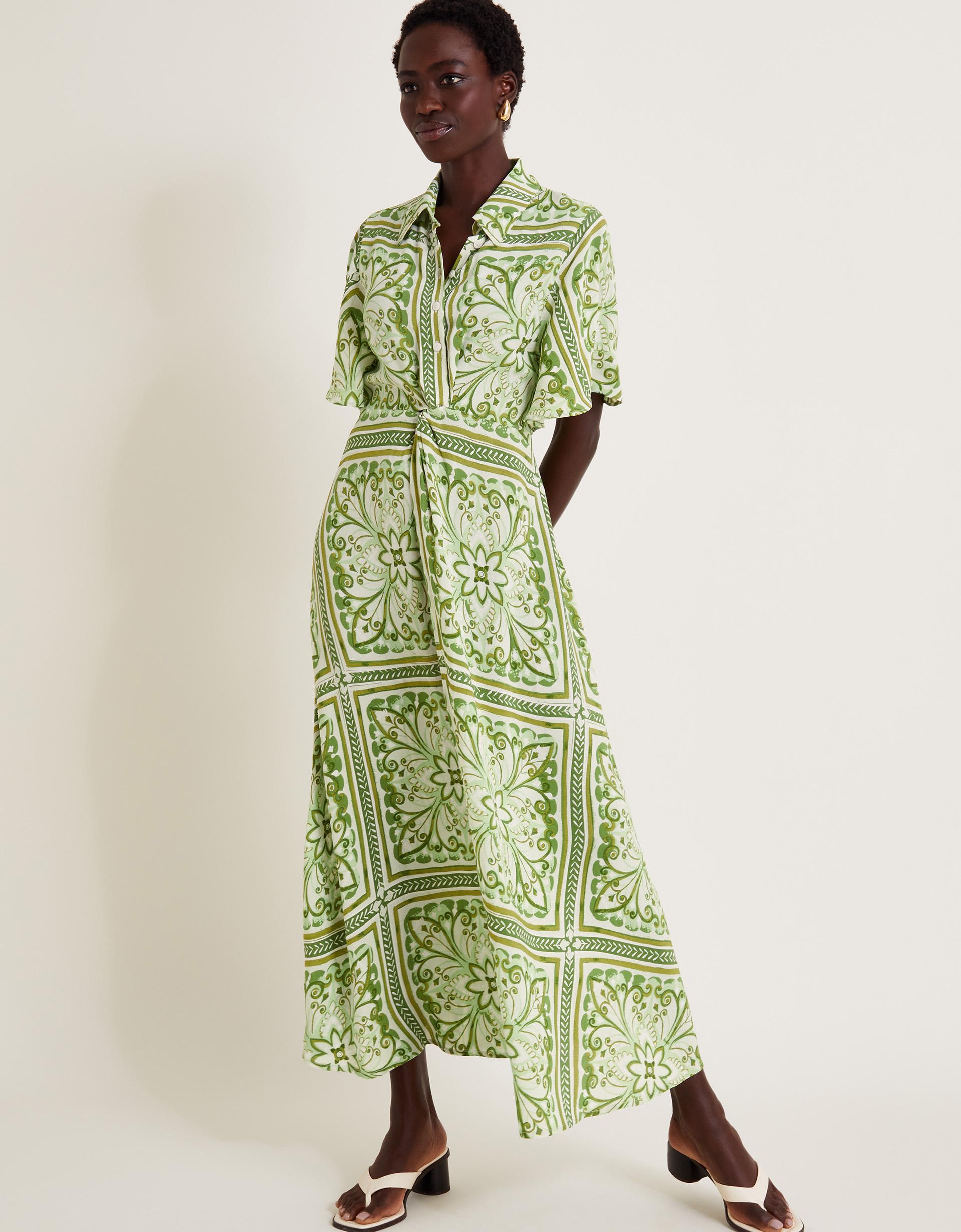 Monsoon Emilia Print Midi Shirt Dress Green Lyst UK