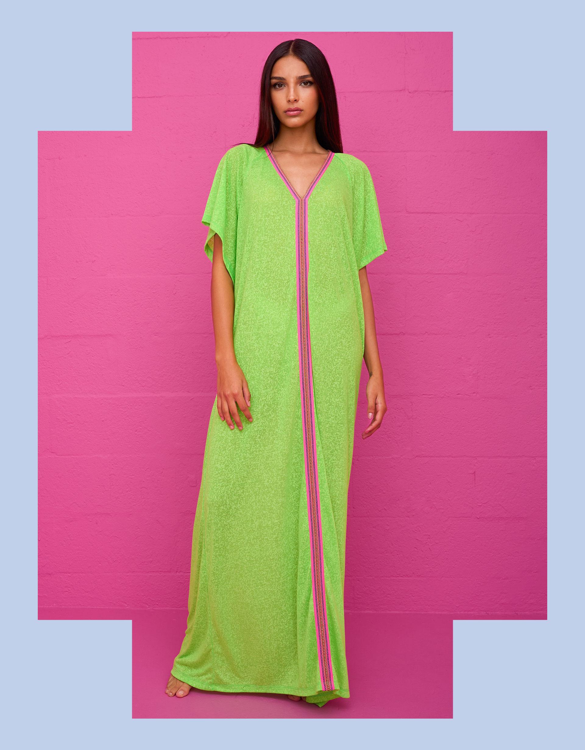 Monsoon Pitusa Inca Abaya Maxi Sundress Green in Pink Lyst UK