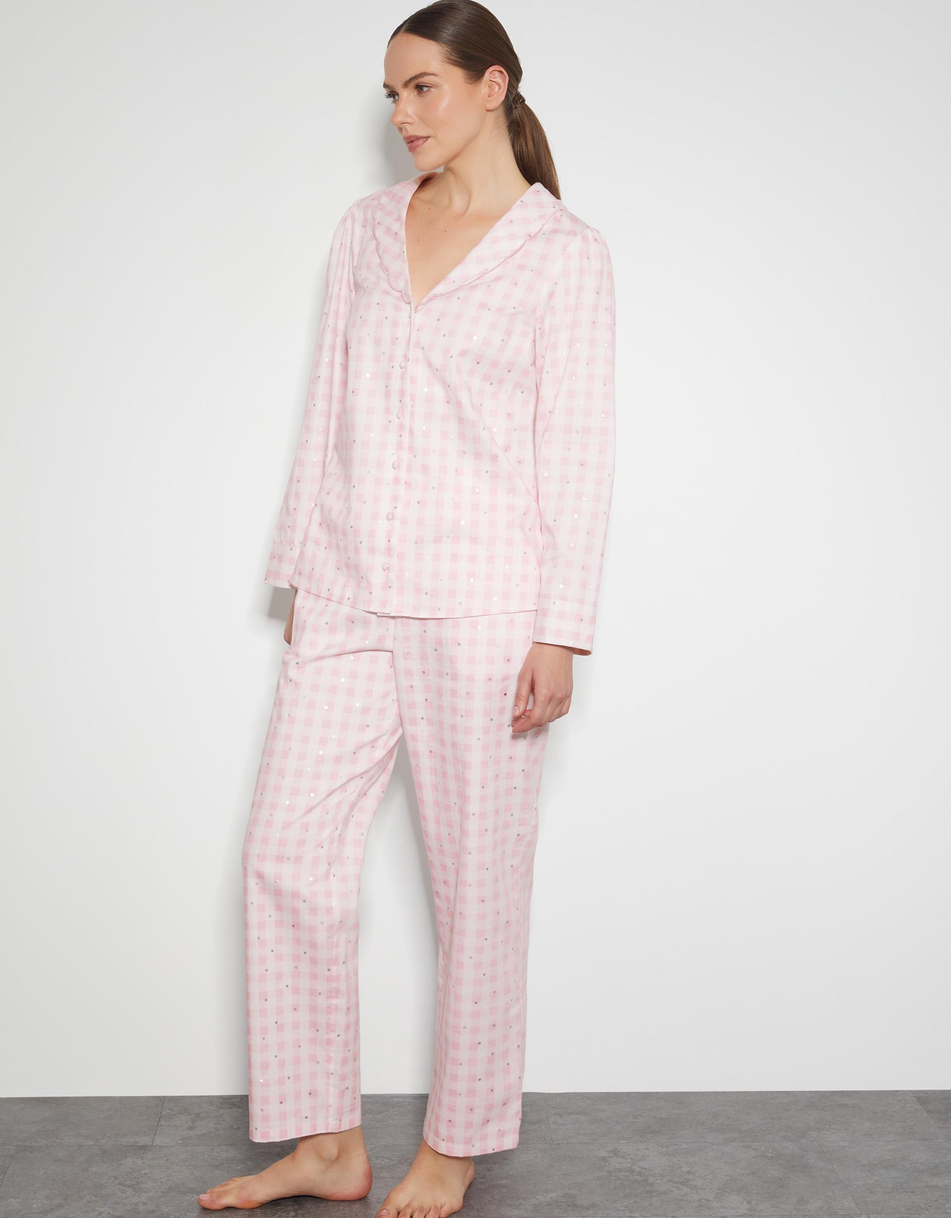 Monsoon Clementine Gingham Pyjama Set Pink Lyst UK