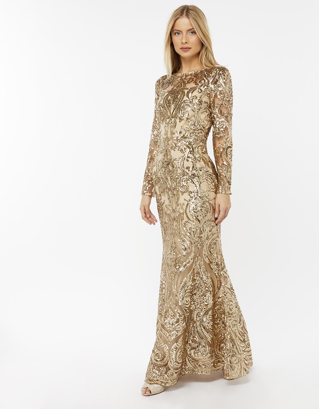 sequin maxi gown