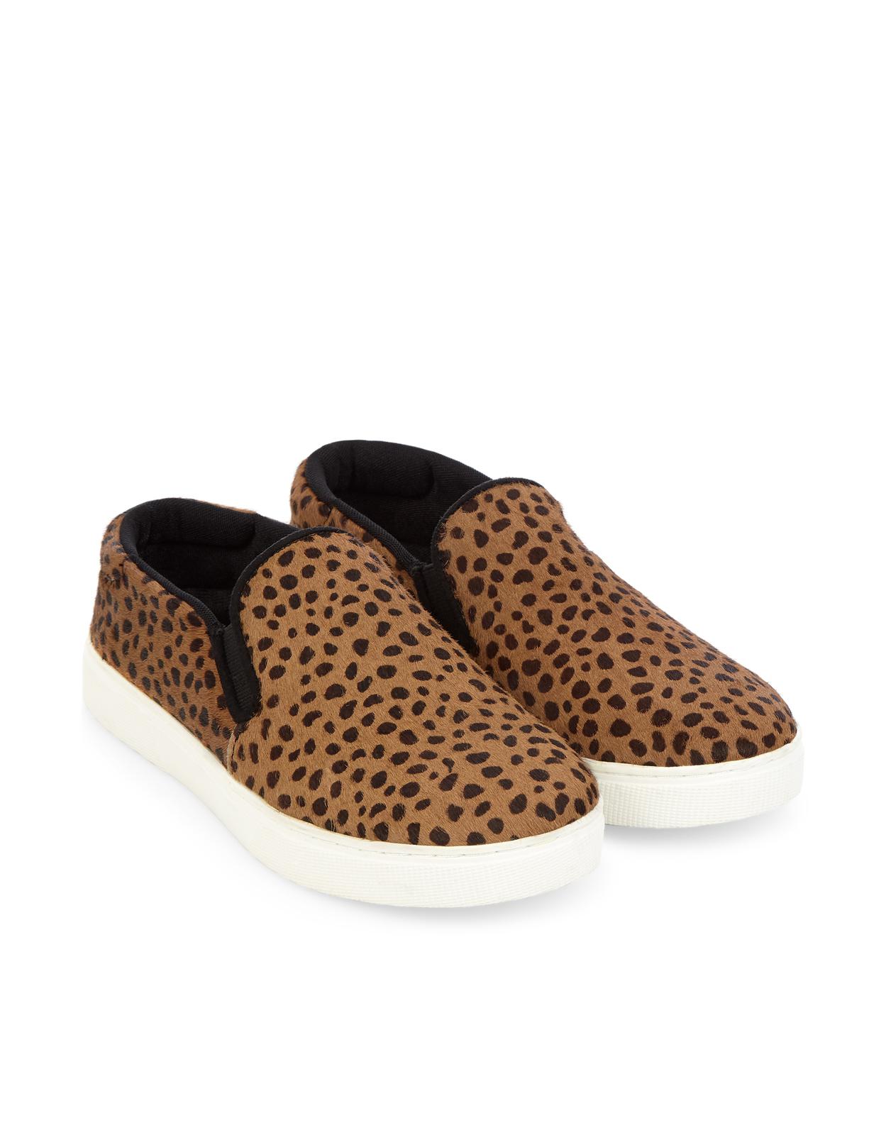 leopard print slip on trainers