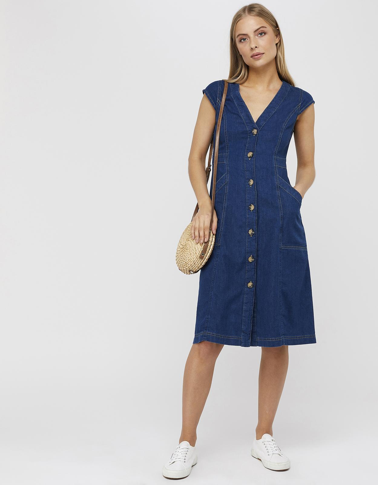 monsoon isla denim dress