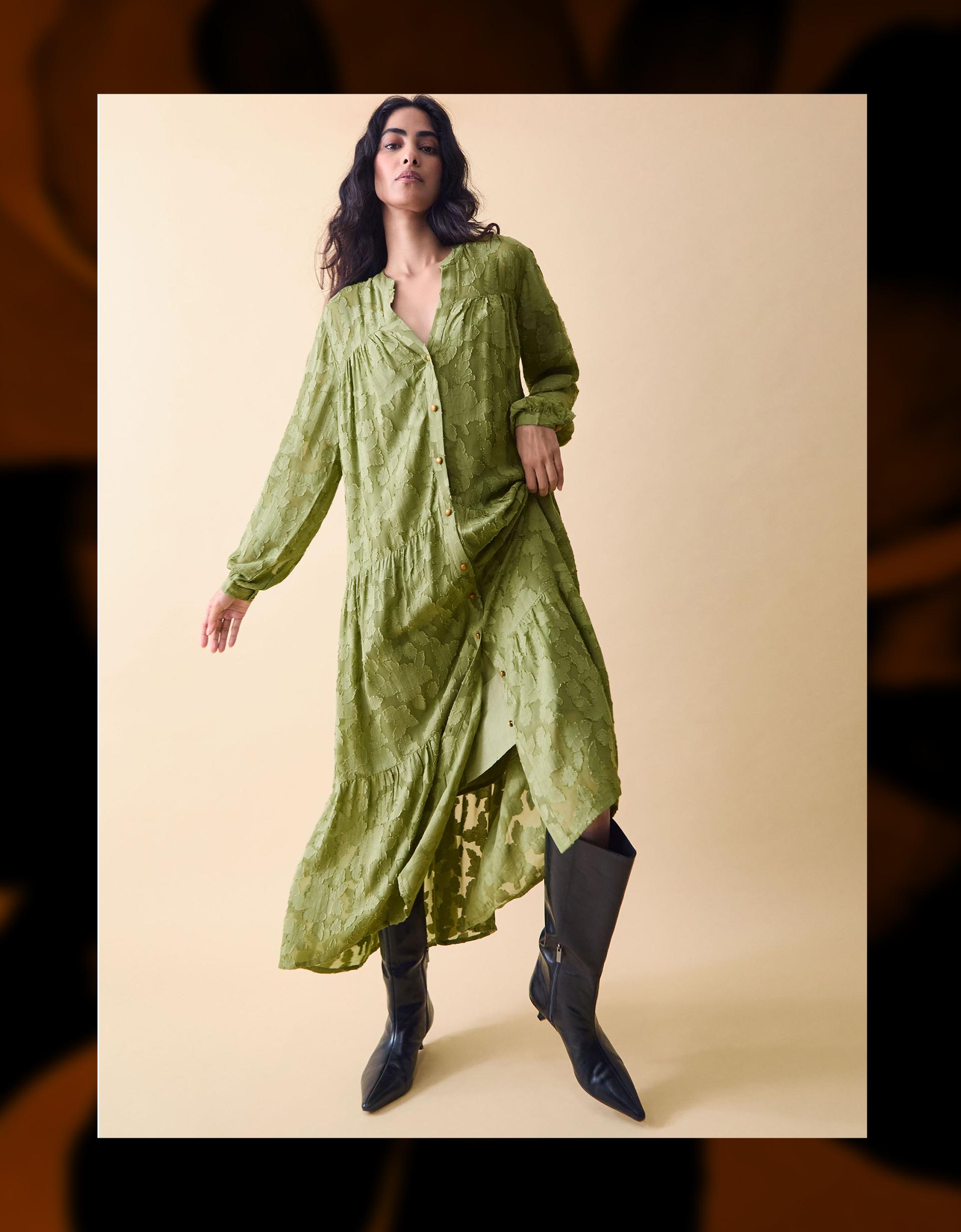 monsoon clemence embroidered maxi dress Clemence Embroidered Split Maxi Dress