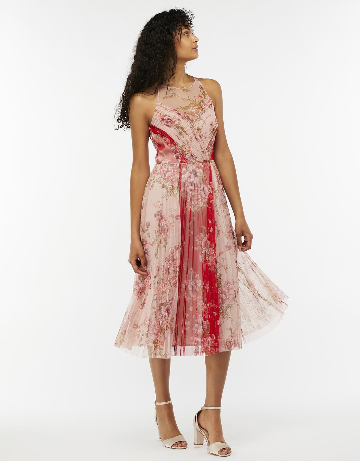 monsoon rosa mesh midi dress