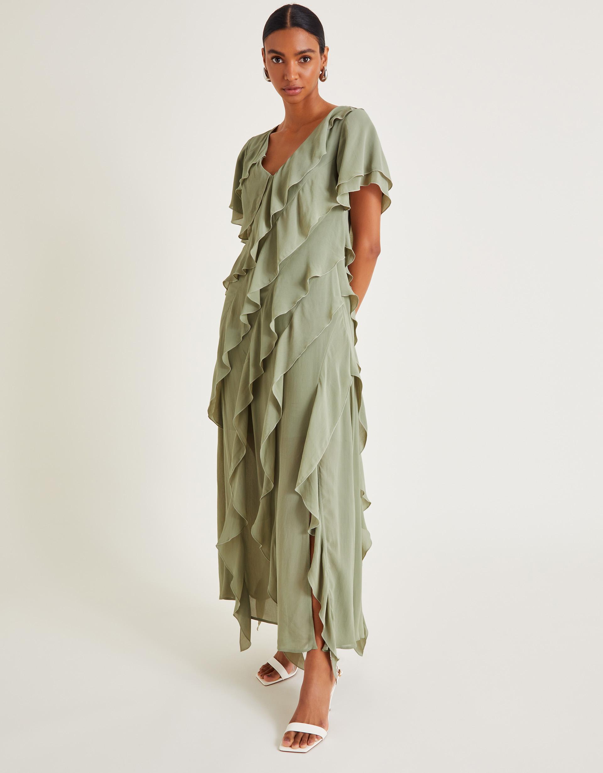 Monsoon green maxi dress deals
